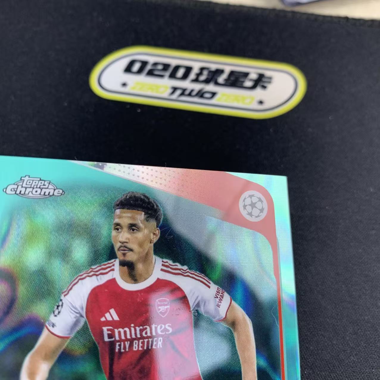 2025-26 Topps Chrome William Saliba 欧冠TC 威廉 萨利巴 156/199编 青熔岩折 阿森纳 微瑕如图 *KENJi