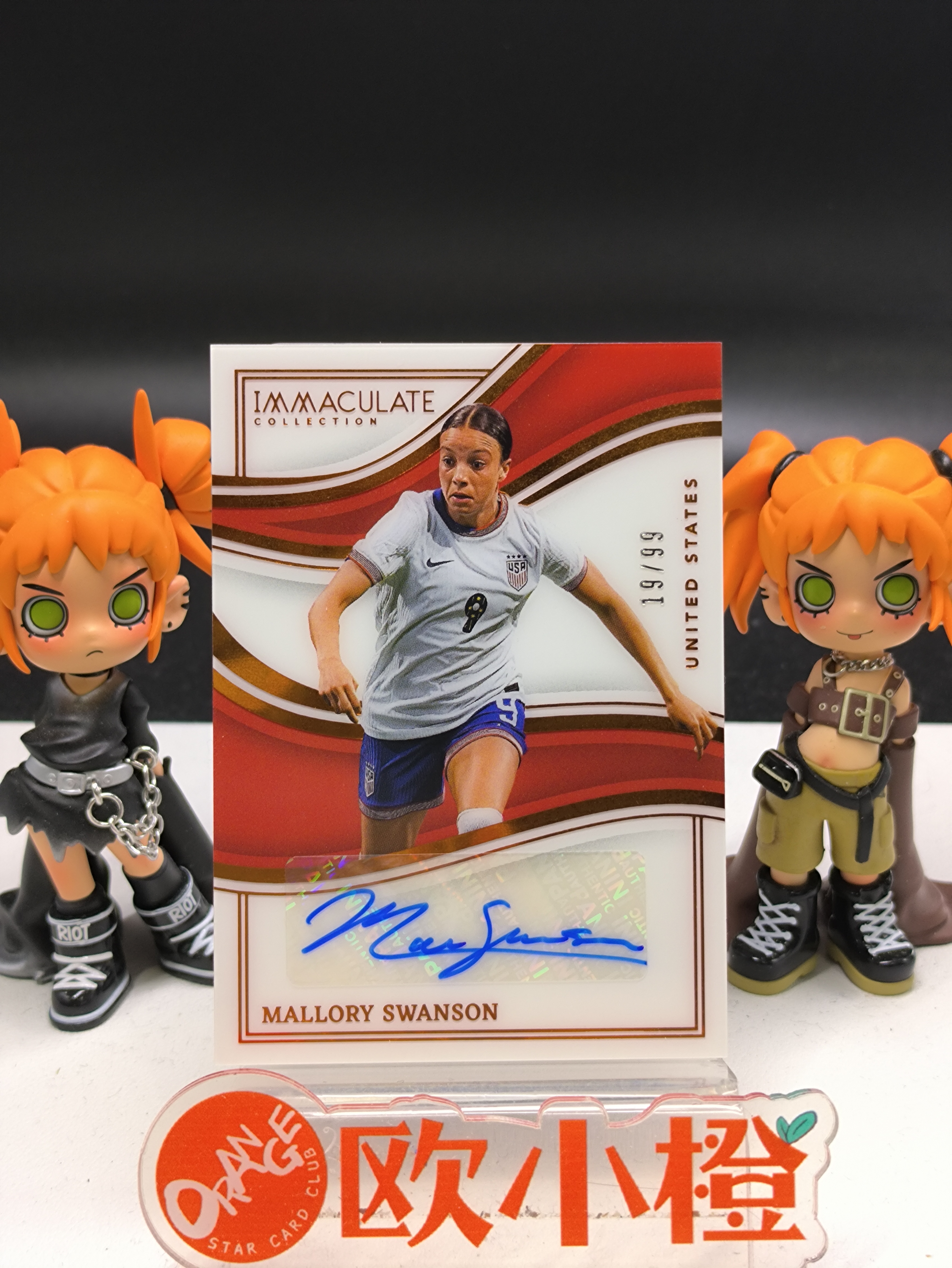 2023-24 【欧小橙急速拍】 Immaculate Mallory Swanson 爱咪咪 美国 女足 签字 镜面 99编 细节如图 收藏必备 剑-REXF