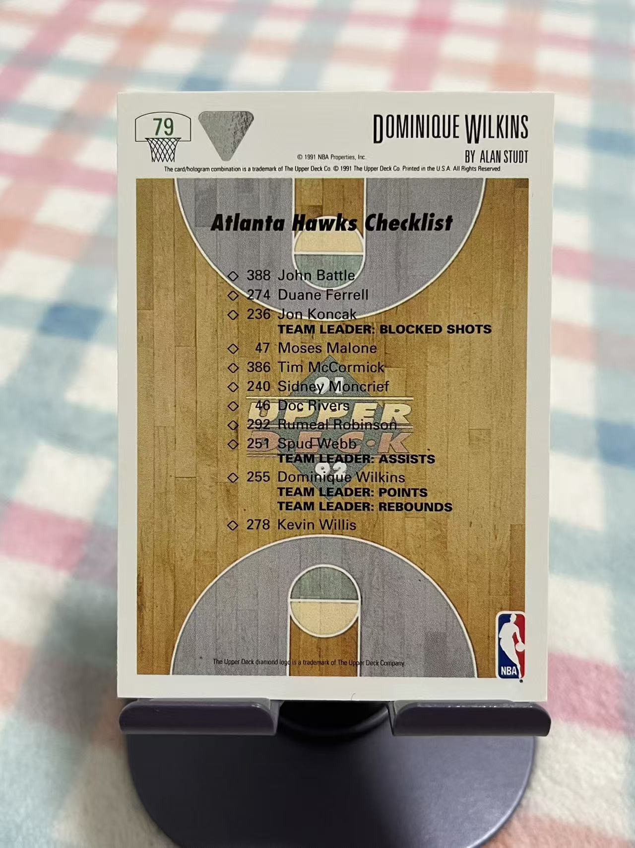 1991 Upper Deck THE COLLECTOR'S CHOICE Dominique Wilkins 多米尼克 威尔金斯 人类电影精华【油画 老人 老卡 老特】老鹰 #7010