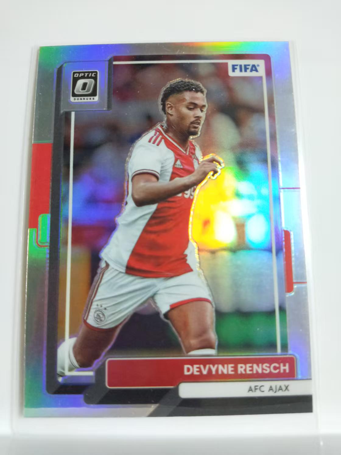 2022-23 Panini Donruss Devyne Rensch 阿贾克斯 伦斯  银折 杜蕾斯O版 Optic 卡品如图 C036B