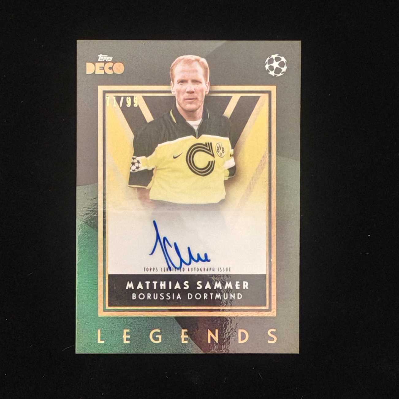 2023 Topps Deco MATTHIAS SAMMER 德科 多特蒙德 萨默尔 99编 签字 卡品如图 收藏必备