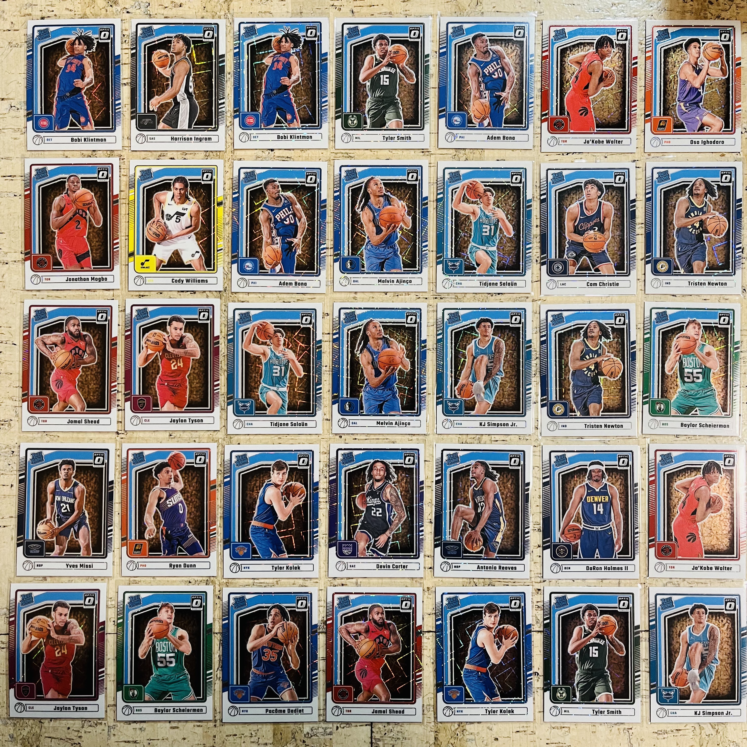 2024-25 Panini Donruss Ryan Dunn RC 新秀 白镭射折 白射线折 35张打包 optic 插放 投资必备 此标有膜无夹【小卡迷拍卖 可累积半年】