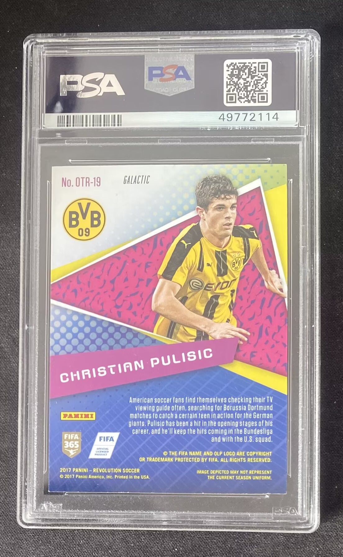 2017 Panini Revolution Christian Pulisic RC 【来拆波卡】多特蒙德 普利西奇 革命 大比例 新秀 银河 PSA8分 bo