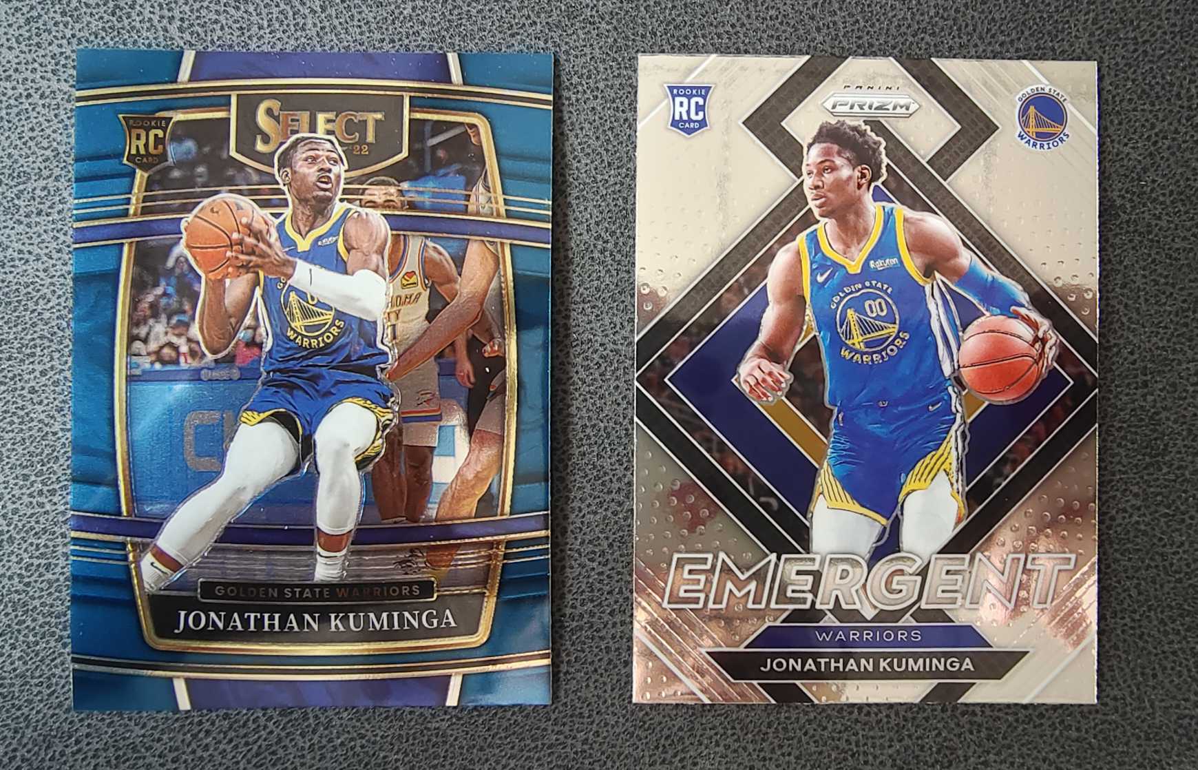 2021-22 Panini Select Jonathan Kuminga RC 金州 勇士队 乔纳森 库明加 新秀 一张prizm 一张select 两张打包 卡品如图