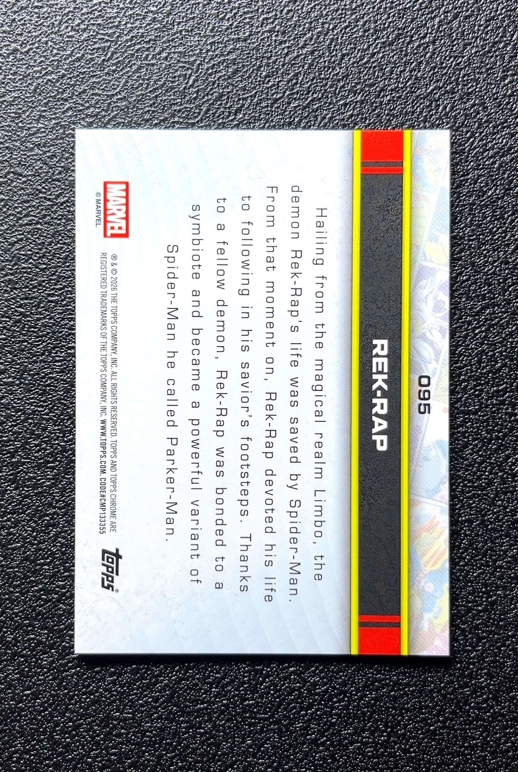 【小白1%代卖】2026 Topps Chrome Marvel 漫威 Rek-Rap 雷克-拉普 卡品如图 高价值 #095 0725