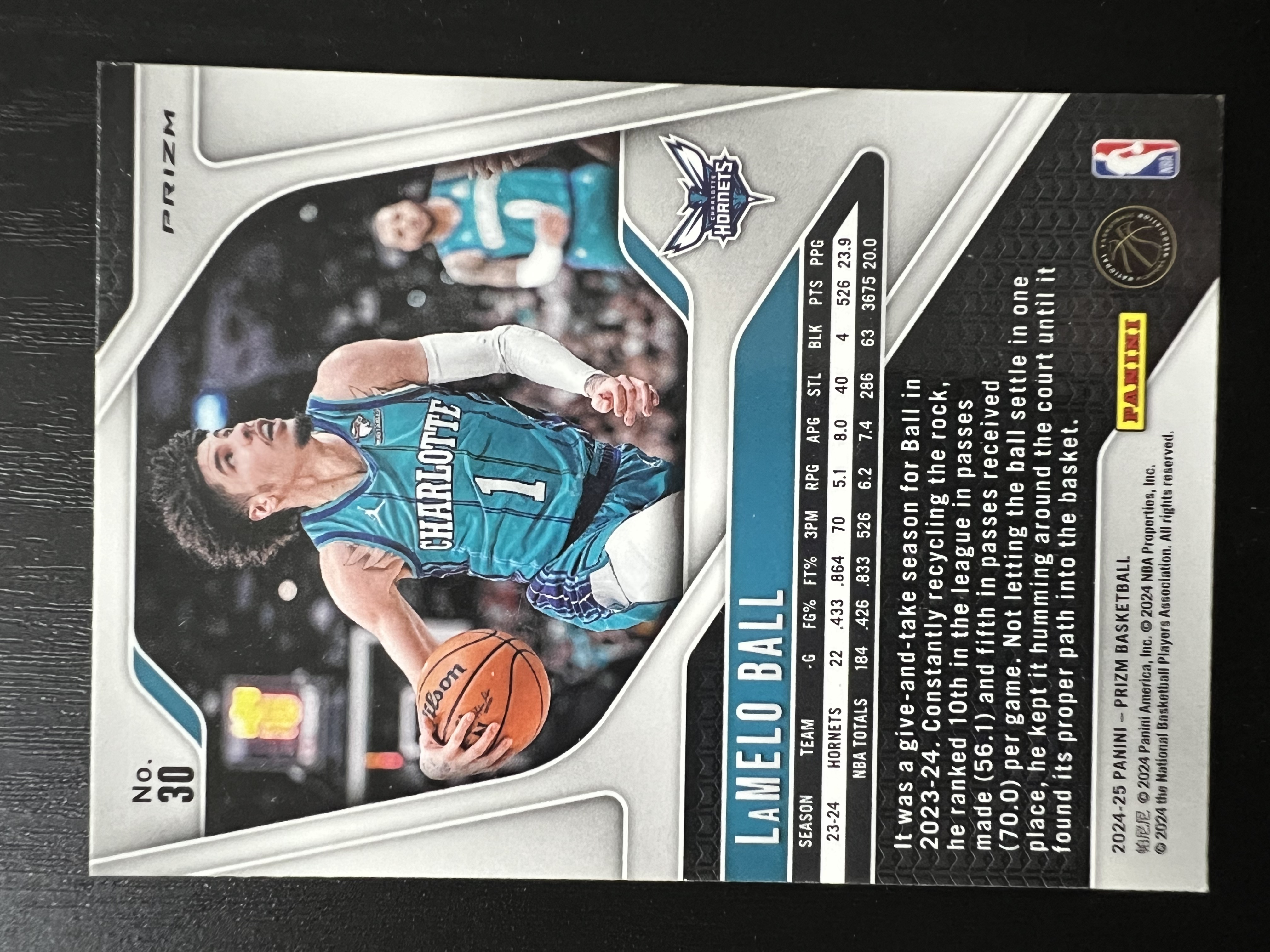 2024-25 Panini Prizm LaMelo Ball 拉梅洛鲍尔 三球 黄蜂 PZ 碎冰折 (QYANG-A10)收藏凑套 卡品如图 免费代拍