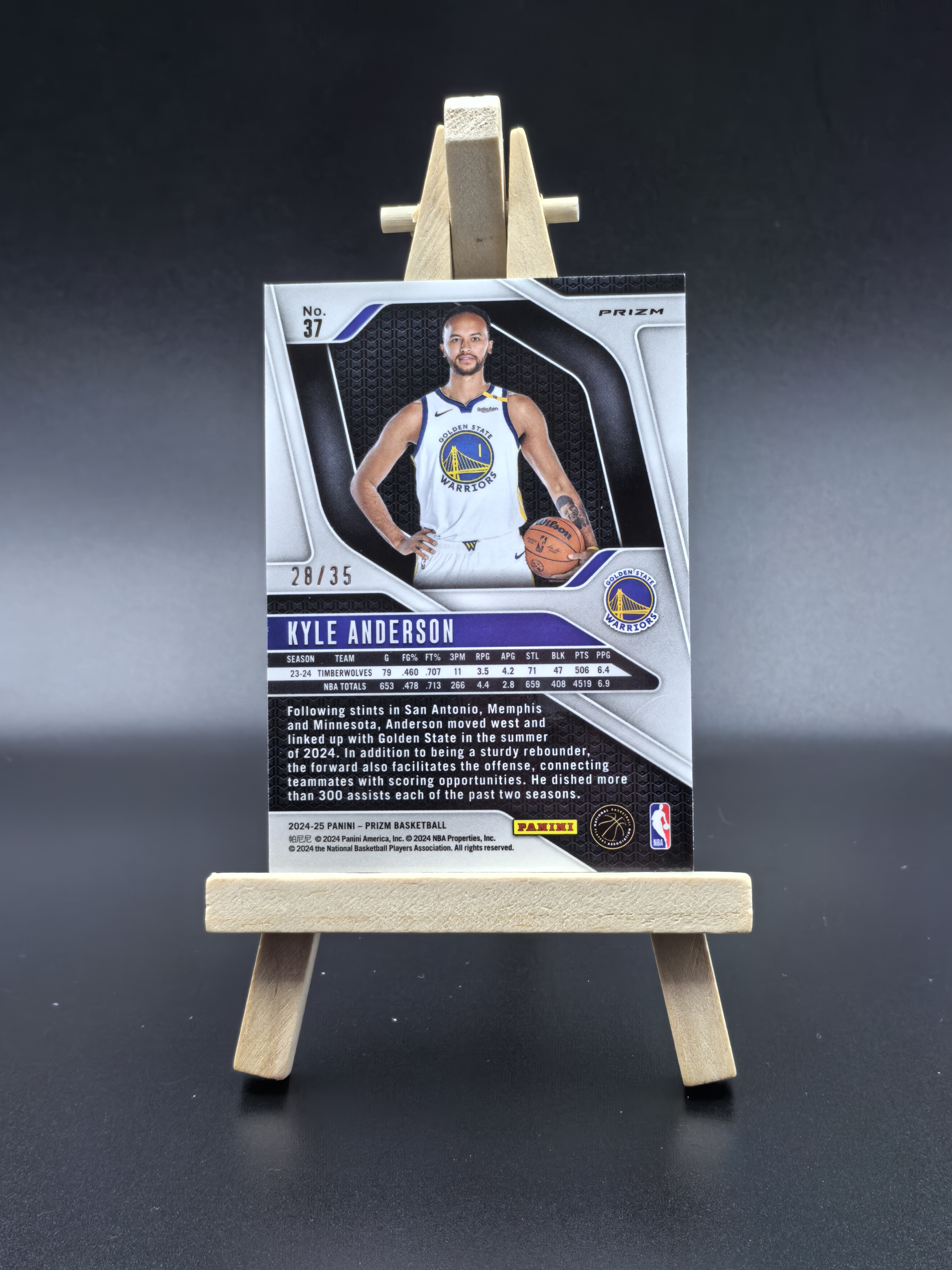 2024-25 Panini Prizm Kyle Anderson 中国男篮 勇士 凯尔 安德森 李凯尔 蓝折 蓝shimmer折 限量35编 超低编 卡品如图(生蚝哥)