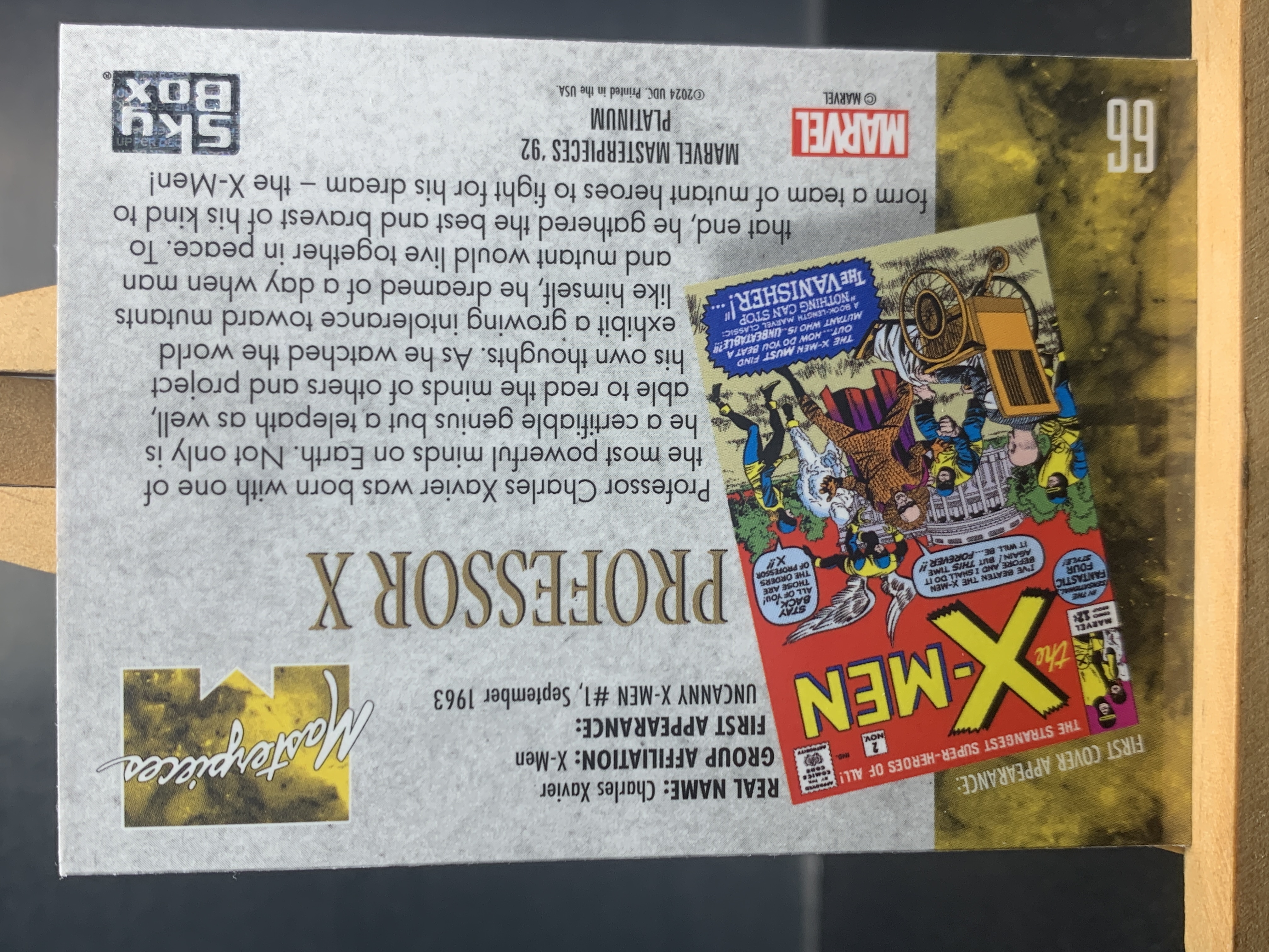 (C2)2024 SKY BOX Marvel 漫威 BASE X教授 实卡好看 收藏凑套必备 卡品如图!!!