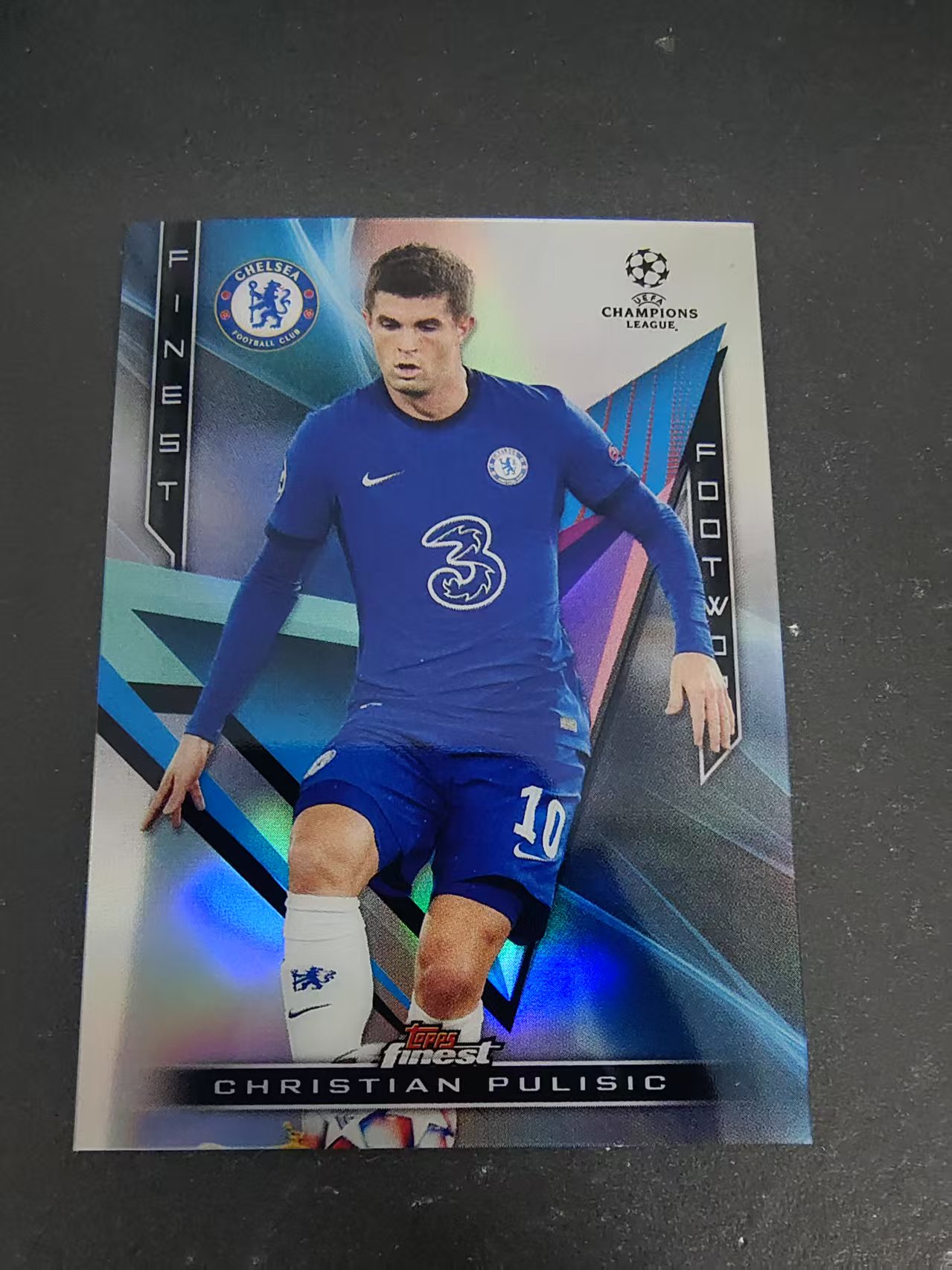 【可合并,不累计】2021 Topps Finest Christian Pulisic 普利西奇 银折 欧冠 折射 美国 切尔西 AC米兰 特卡 #10