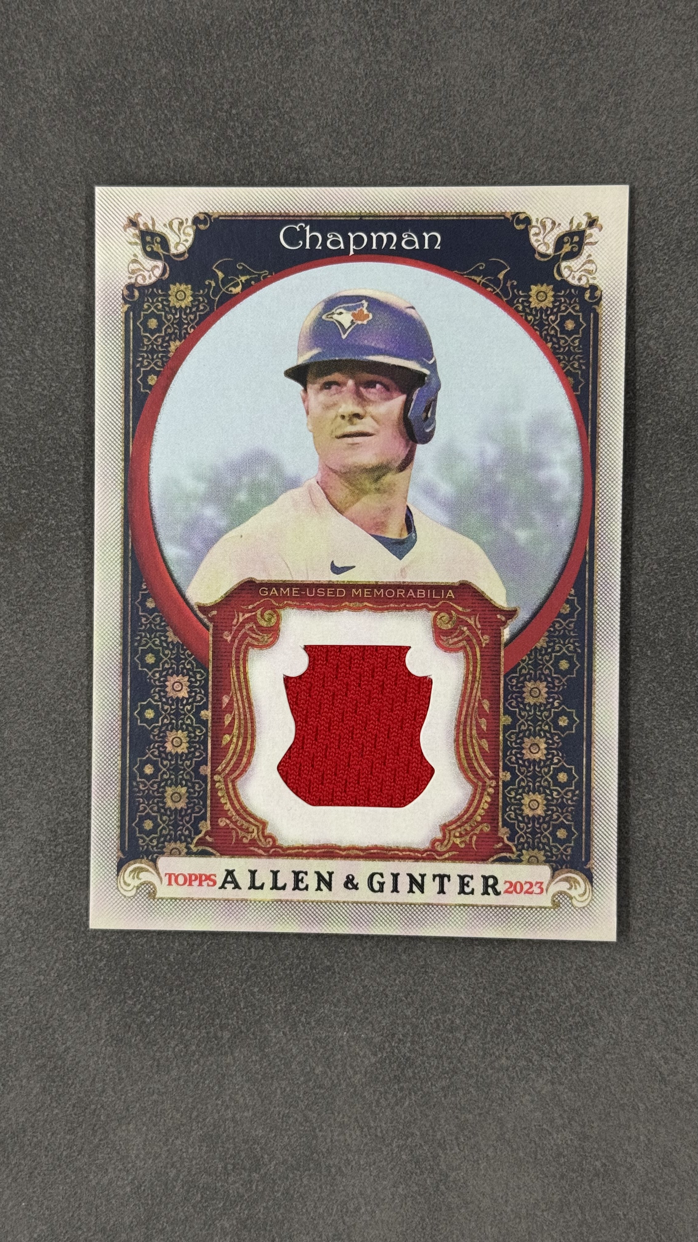 2023 Topps Allen & Ginter Matt Chapman 蓝鸟队 曼特 查普曼 game used 亲穿球衣 实卡好看 值得凑套收藏 #AGRB-MC