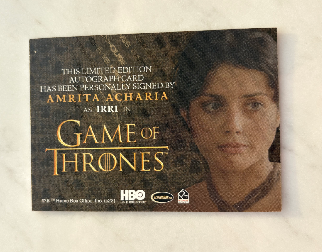 2023 Other Game of Thrones Amrita Acharia HBO 权游 权利的游戏 权力的游戏 冰与火之歌 阿姆丽塔 阿查里 金笔卡签 角色Irri