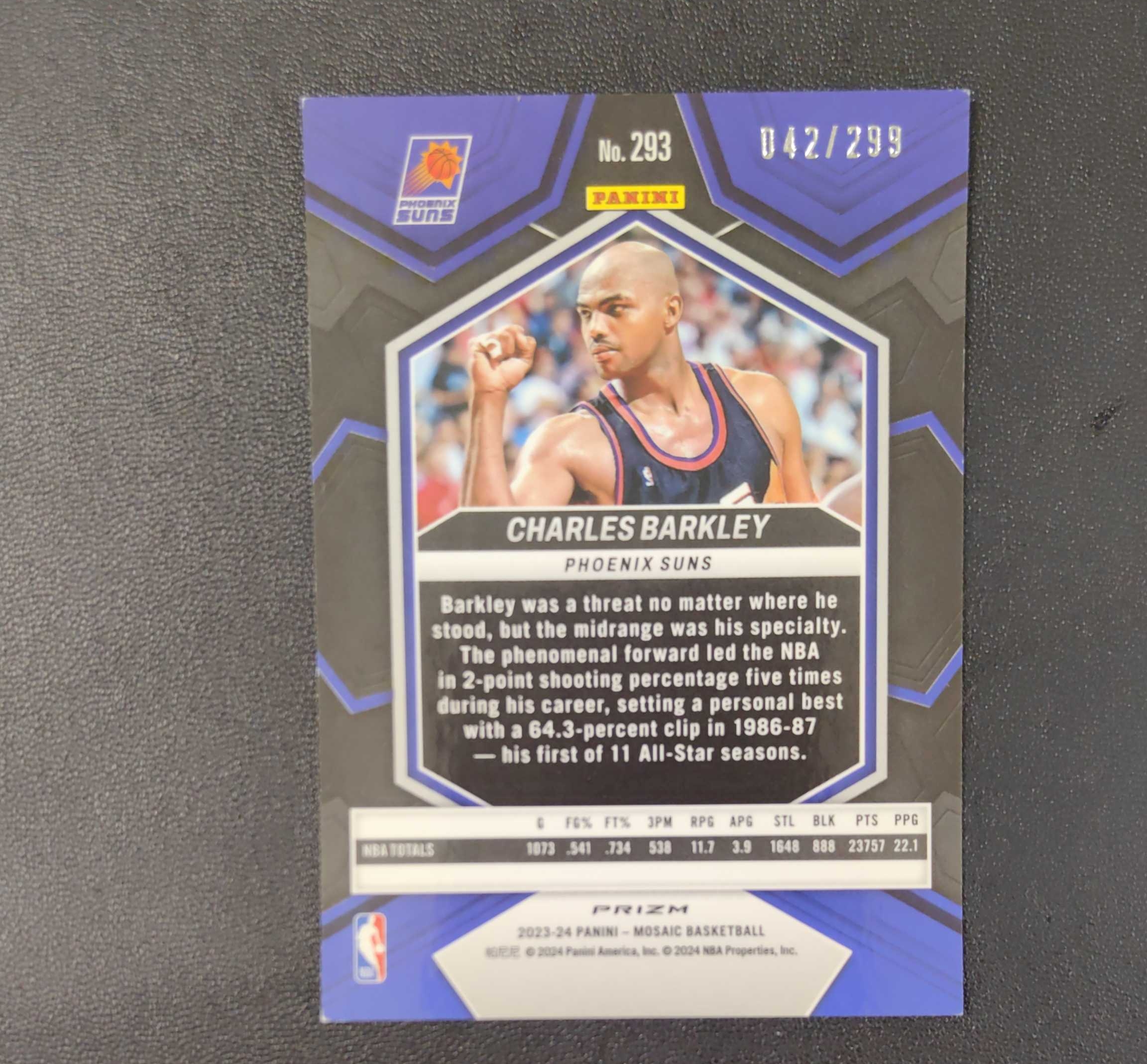 2023-24 Panini Mosaic Charles Barkley 马赛克 查尔斯 巴克利 太阳 299编 东契奇 sga 库里 文班亚马 詹姆斯 多张再拍
