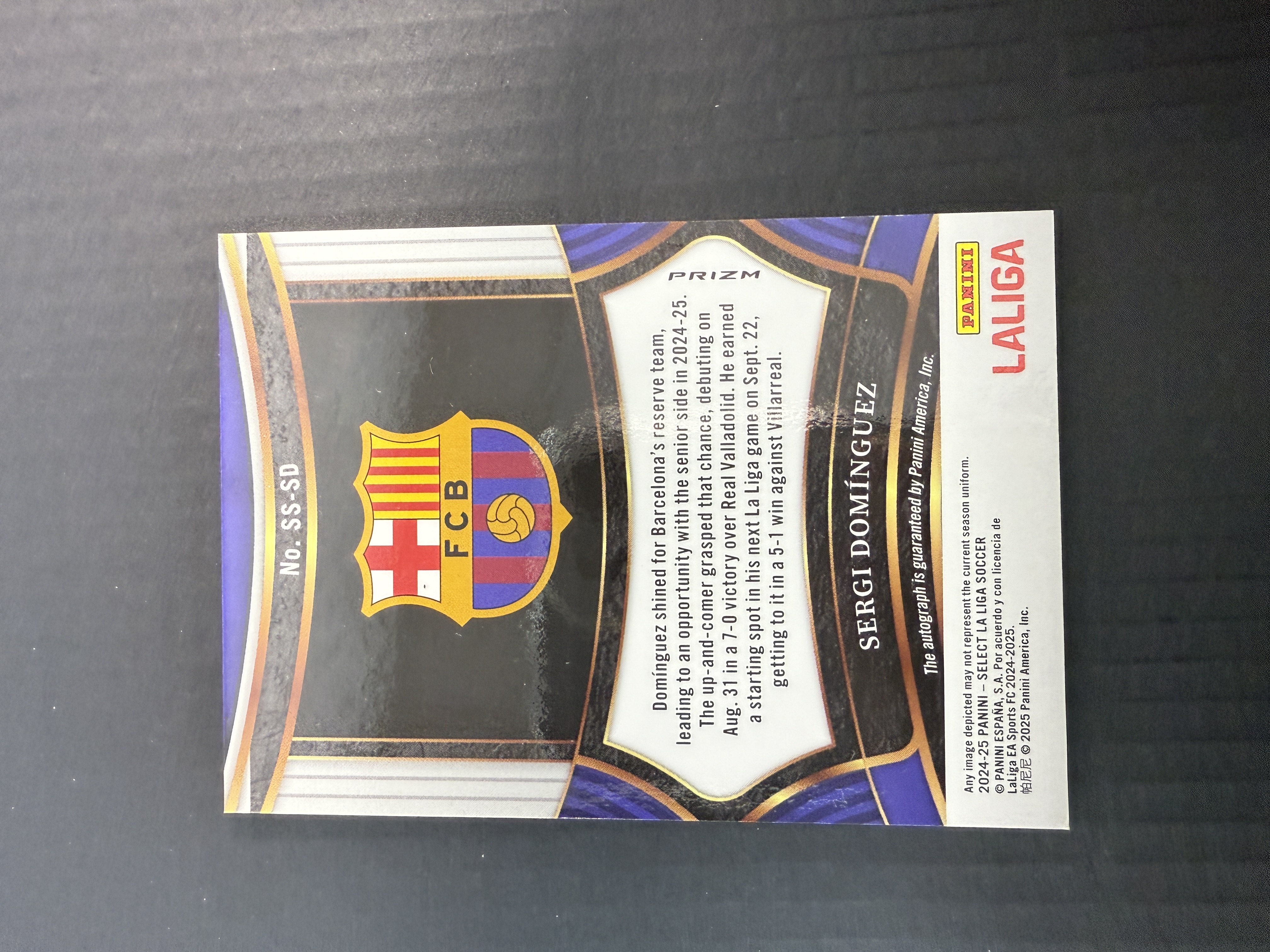 【GOAT山羊拍卖】航 2024-25赛季 select 西甲系列 多明格斯 新秀银折签字 少见 巴萨罗那 巴萨 品相如图
