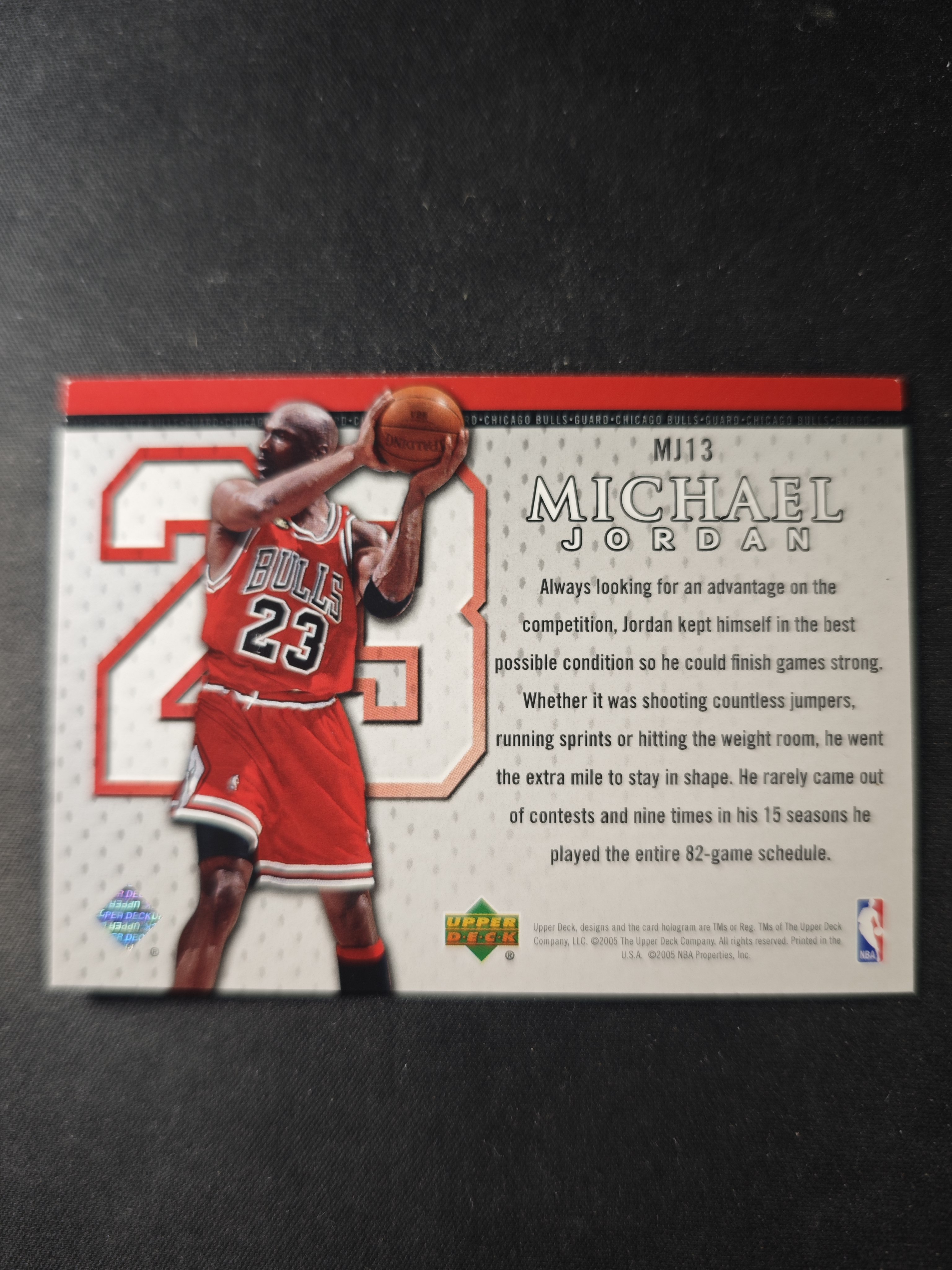 【蛤蟆特卖】迈克尔 乔丹 篮球之神 2005 UPPER DECK 经典设计 超级漂亮 绝版好卡 稀有老特 边角微瑕 卡品挫角如图 专收必备!