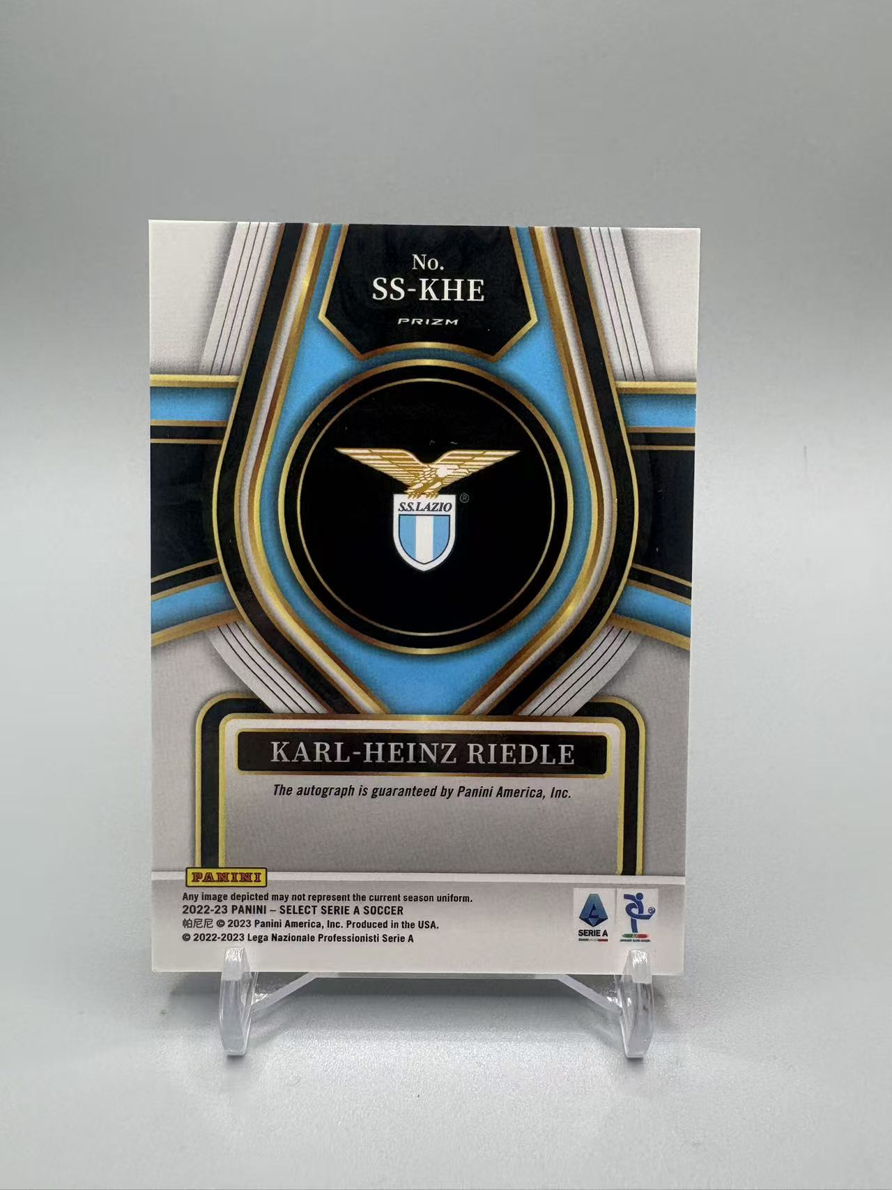 2022-23 Panini Select Karl Heinz Riedle 【灰灰代拍】意甲 SELECT 海因茨 里德尔 签字 银折签 拉齐奥 展