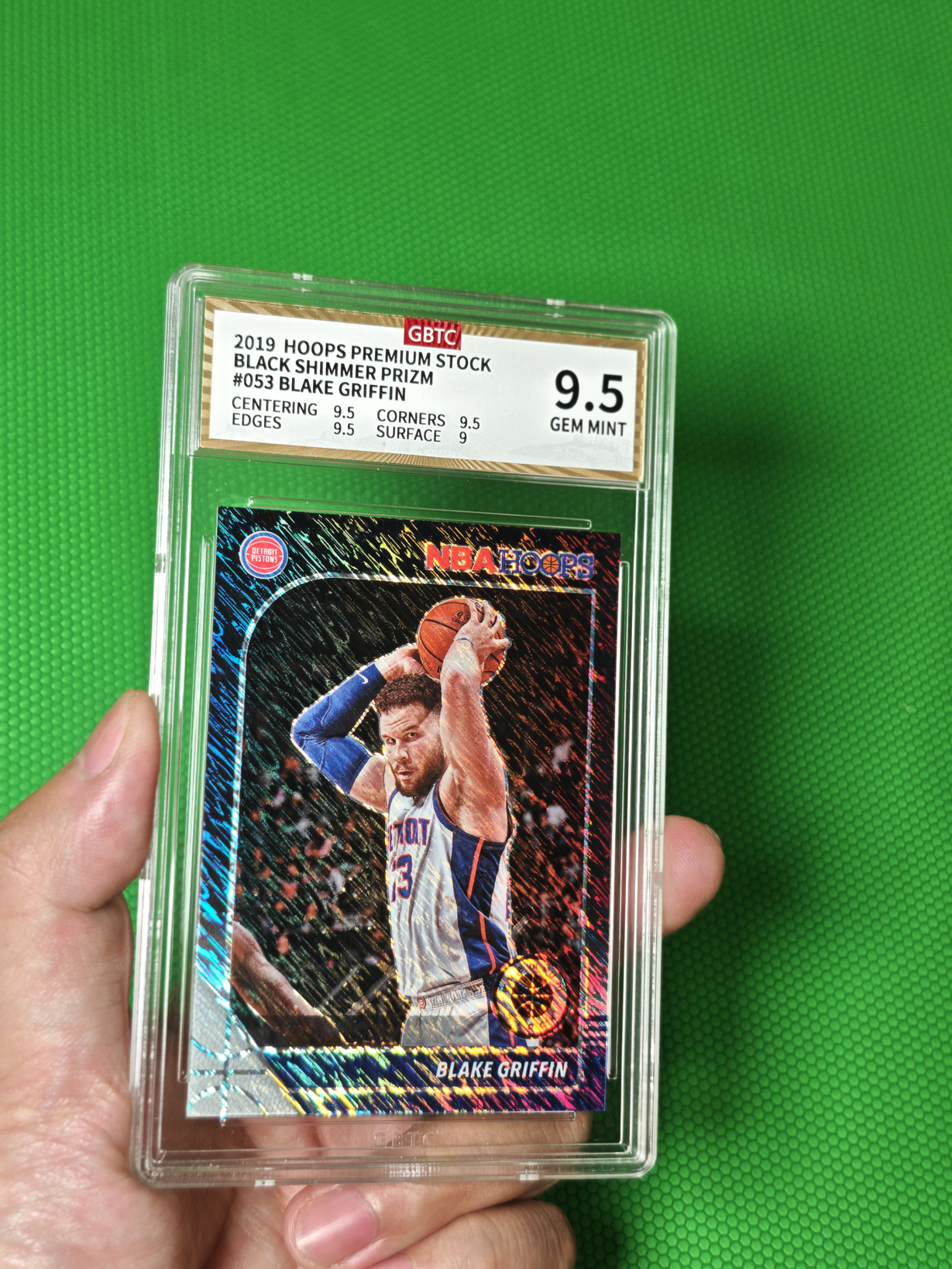 2019-20 Panini Hoops Premium Stock Blake Griffin 活塞 快船 布雷克格里芬 白魔兽 1/1编黑Shimmer折 凑套专收必备 限量1张 1of1