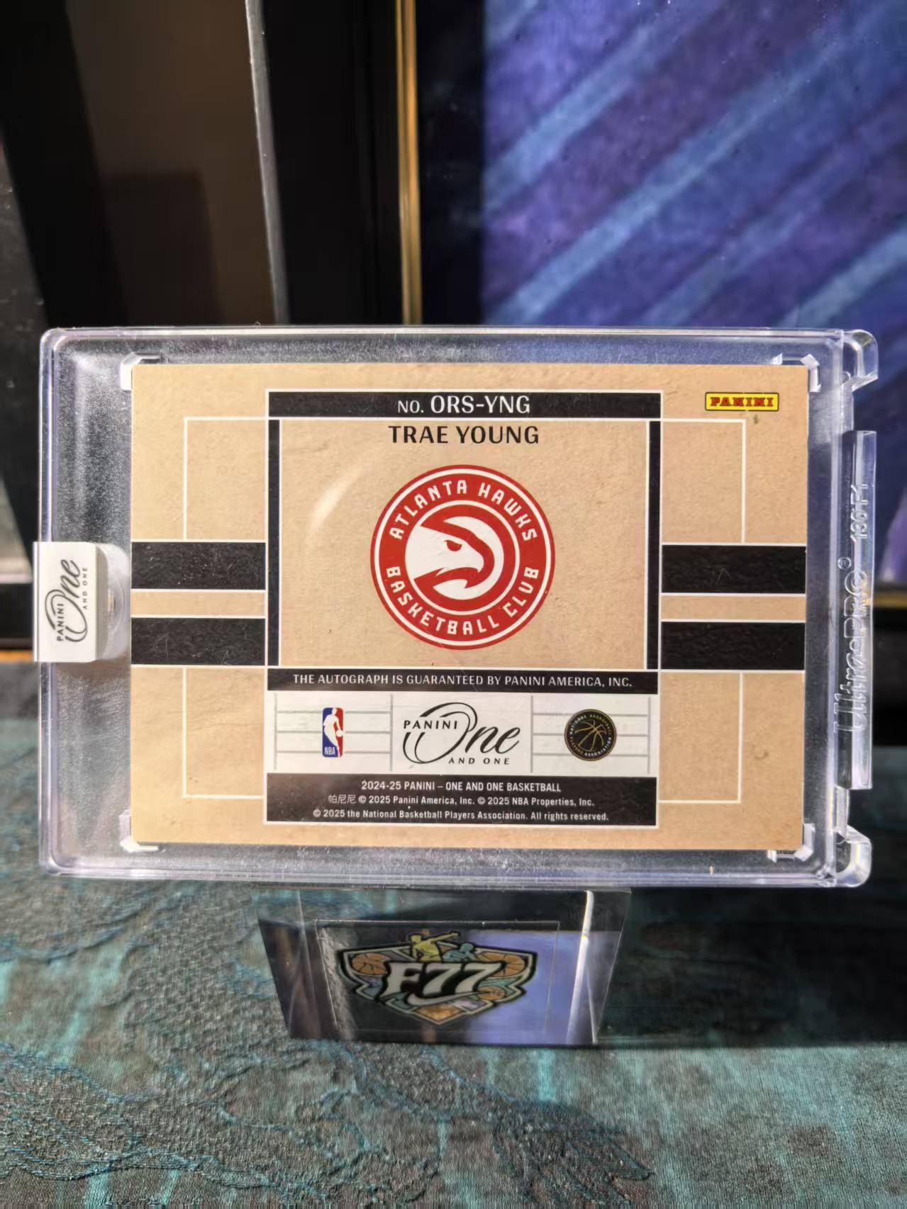 2024-25 Panini One and One Trae Young One原封砖 老鹰 特雷 杨 吹杨 纽约市长 17/18编 新秀赛季选秀年份 数据签 签字 卡签 收藏必备 李总