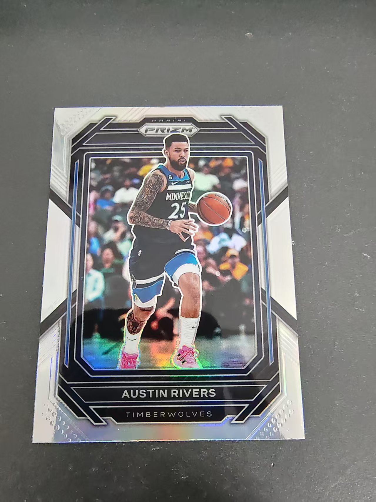 【可合并,不累计】2022-23 panini prizm Austin Rivers 森林狼 奥斯汀 里弗斯 PZ 银折 划痕 边角瑕疵 #57