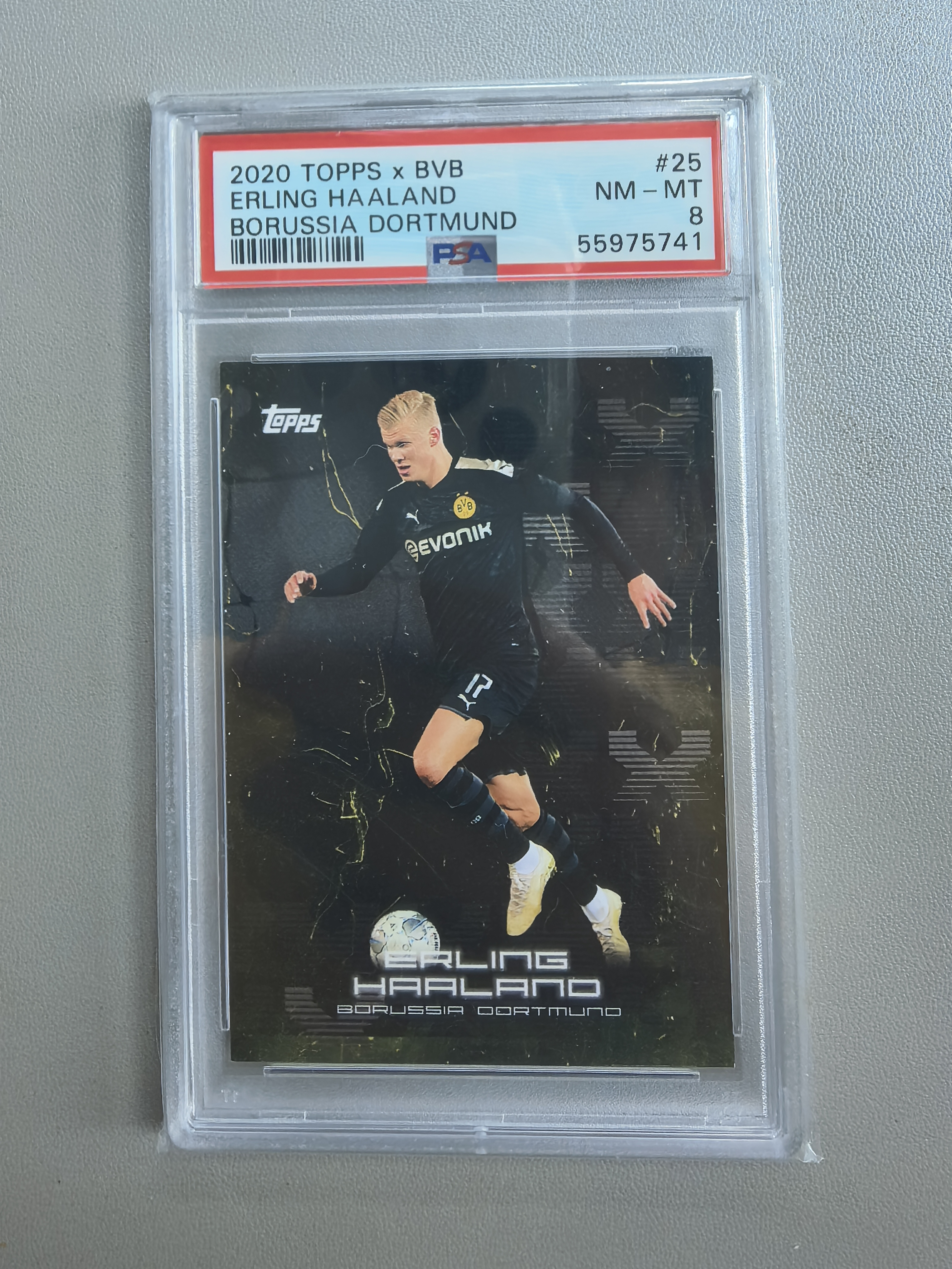 2020 Topps Borussia Dortmund Erling Haaland 哈兰德 魔人布欧 PSA 8 多特蒙德 队盒 新秀 RC 曼城
