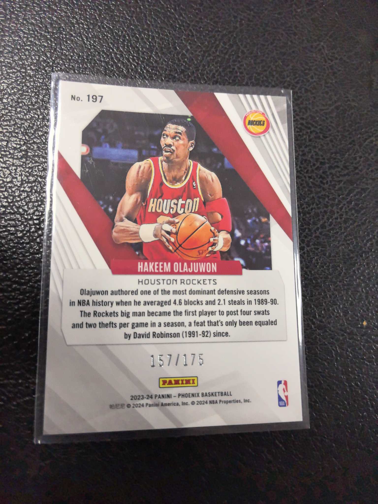 2023-24 哈基姆 奥拉朱旺 175编 火箭 粉折 镭射 折射 凤凰 12-2