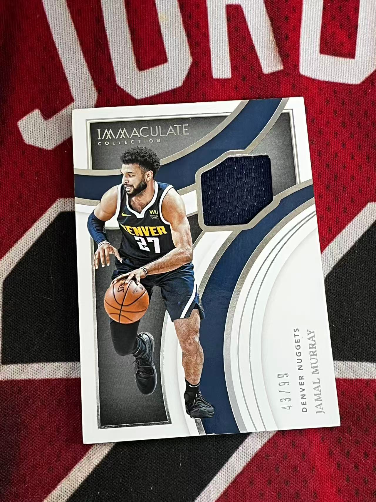 【0手续费接寄拍】2021-22 PANINI IMMACULATE 爱咪咪高端系列 掘金 口曼巴 贾马尔穆雷 默里 99编 GU 大窗亲穿落场球衣物料切割 衣料实物卡【烂臭嘴拍卖】