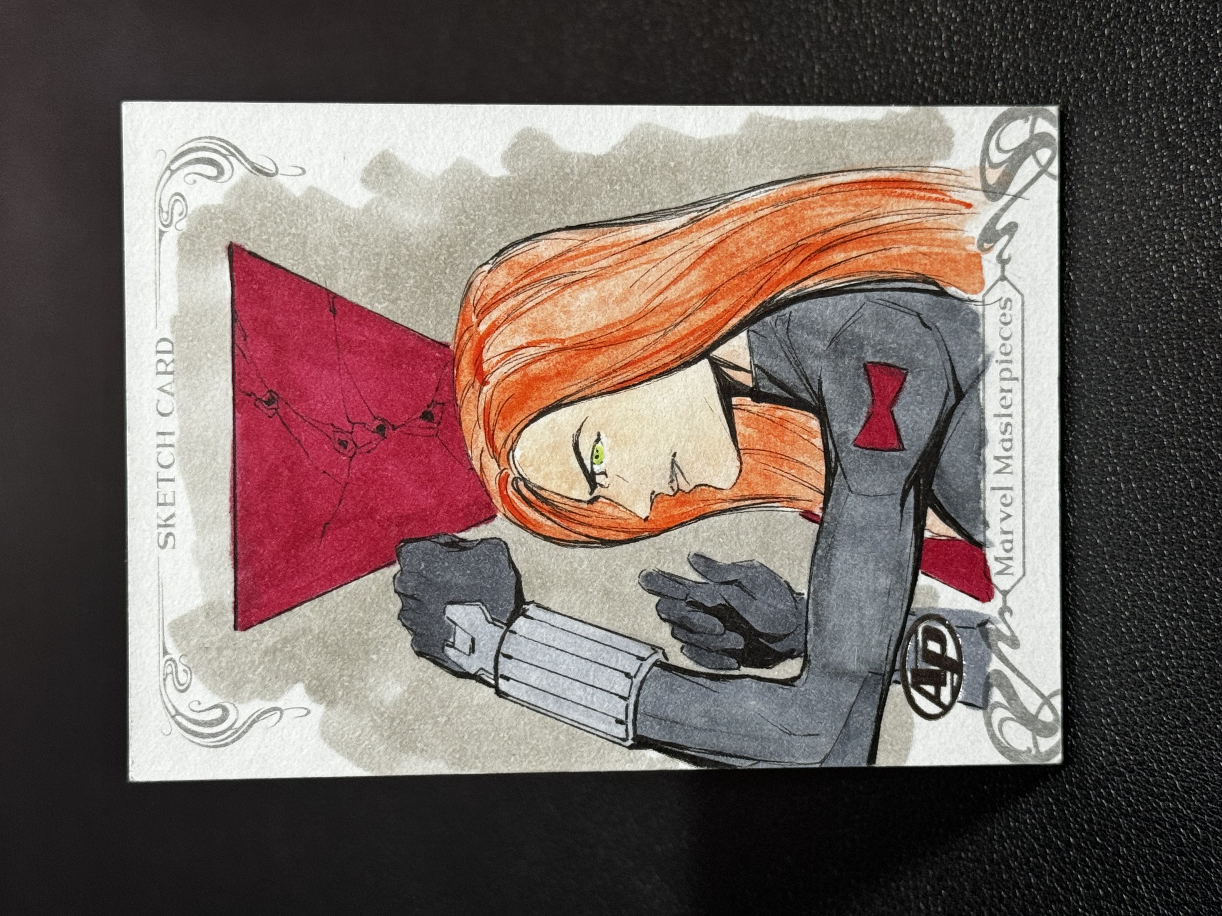 2018 SkyBox Marvel (MCU) Marvel Masterpieces 漫威 大师 杰作 AP 手绘卡 1/1 1of1 黑寡妇 画师 Salvador Velazquez LWSS