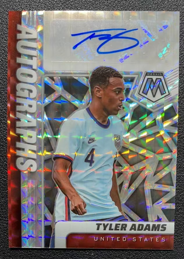 2021-22 Panini Mosaic Tyler Adams 马赛克 世界杯 美国 泰勒亚当斯 马赛克折 签字【云杉长青】8【超新星代卖 ...