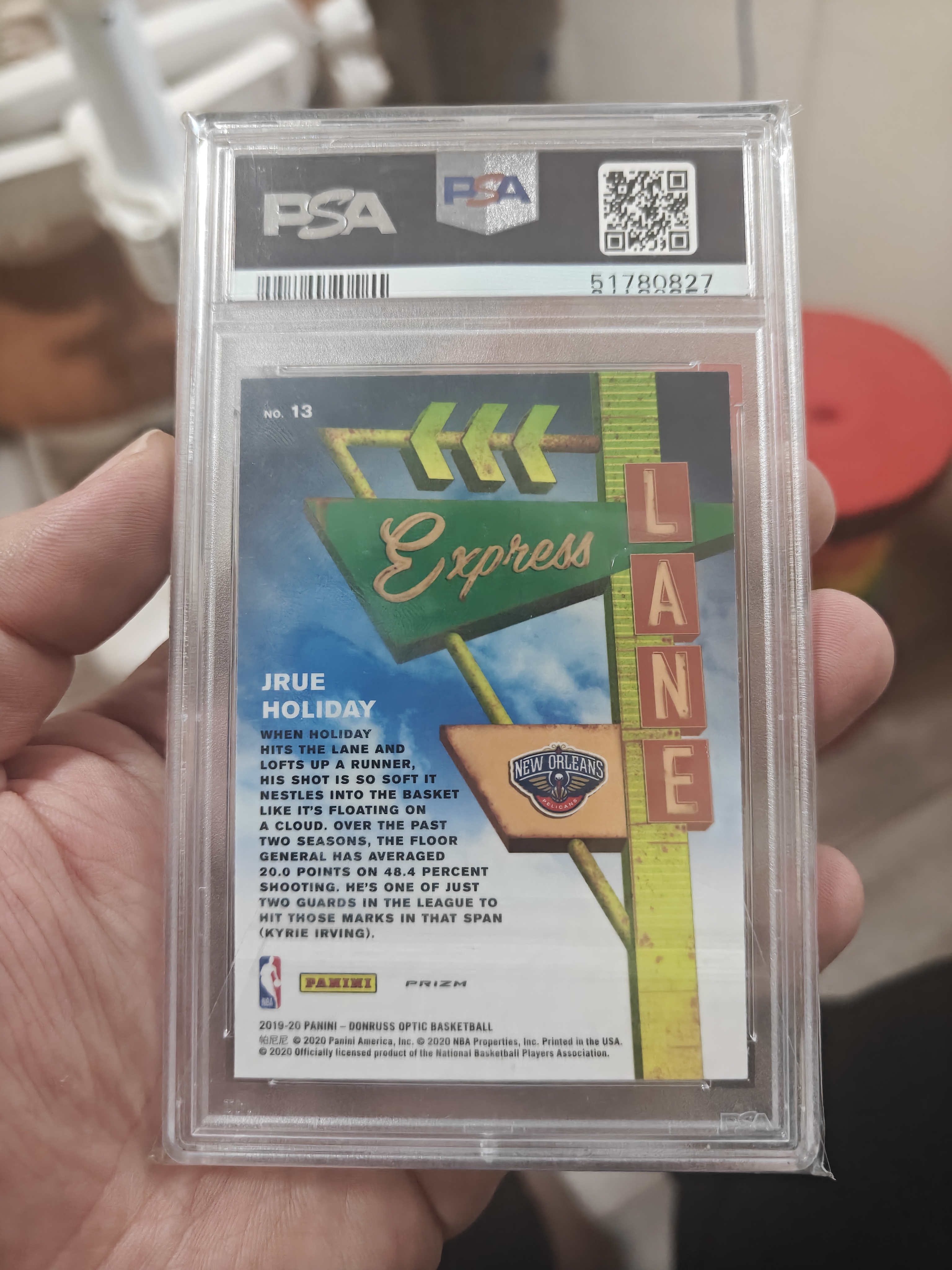 2019-20 Panini Donruss Optic Jrue Holiday #13 PSA10 杜蕾斯 球票 系列 大比例 银折 折射 霍乐迪 满分评级 投资必备