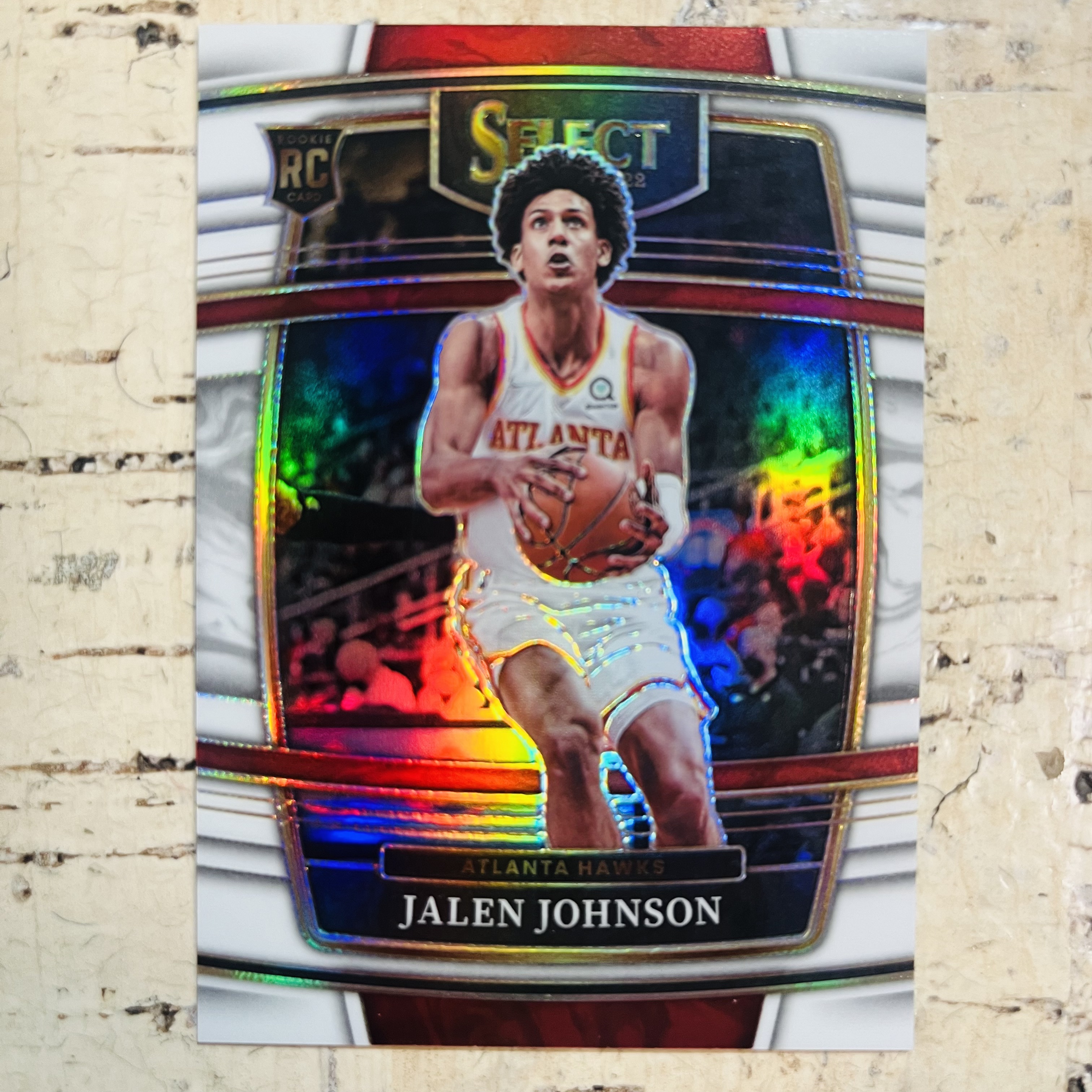 2021-22 Panini Select Jalen Johnson RC 新秀 老鹰 杰伦 约翰逊 限量 149编 正白折 color match 一级 稀有折射 凑彩虹必备 背面左上有个白点图二
