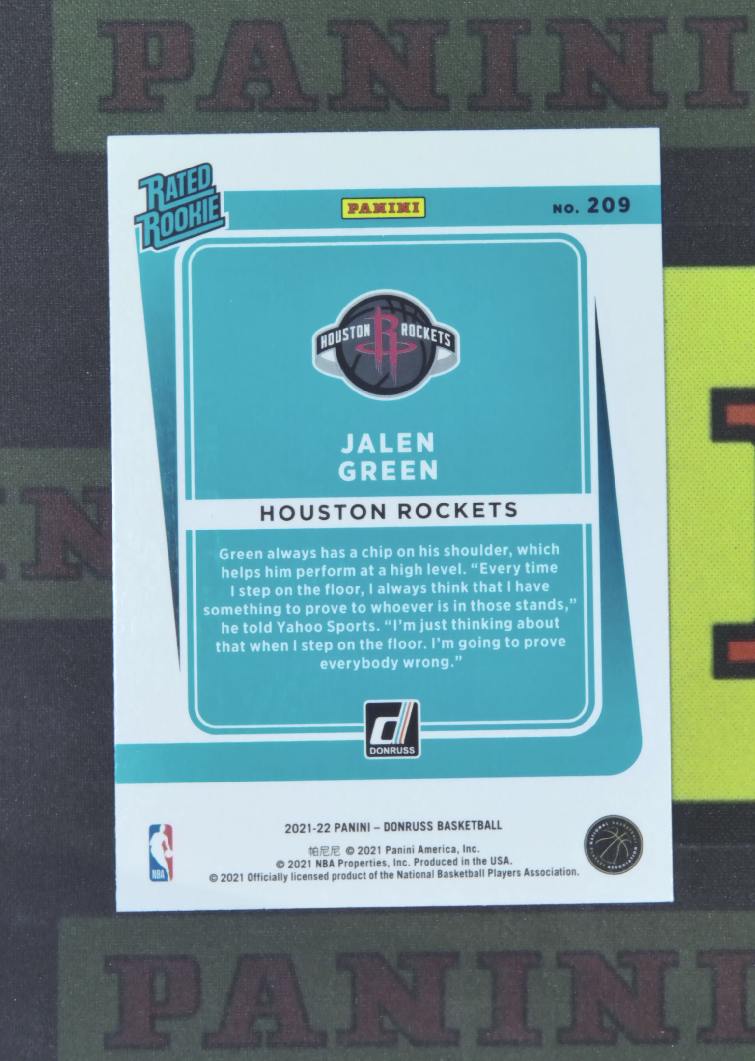 2021-22 Panini Donruss Jalen Green RC Nirvana Project 杰伦 格林 火箭 新秀 橙佛光 折射 杜蕾斯 卡品如图 收藏必备 zz001