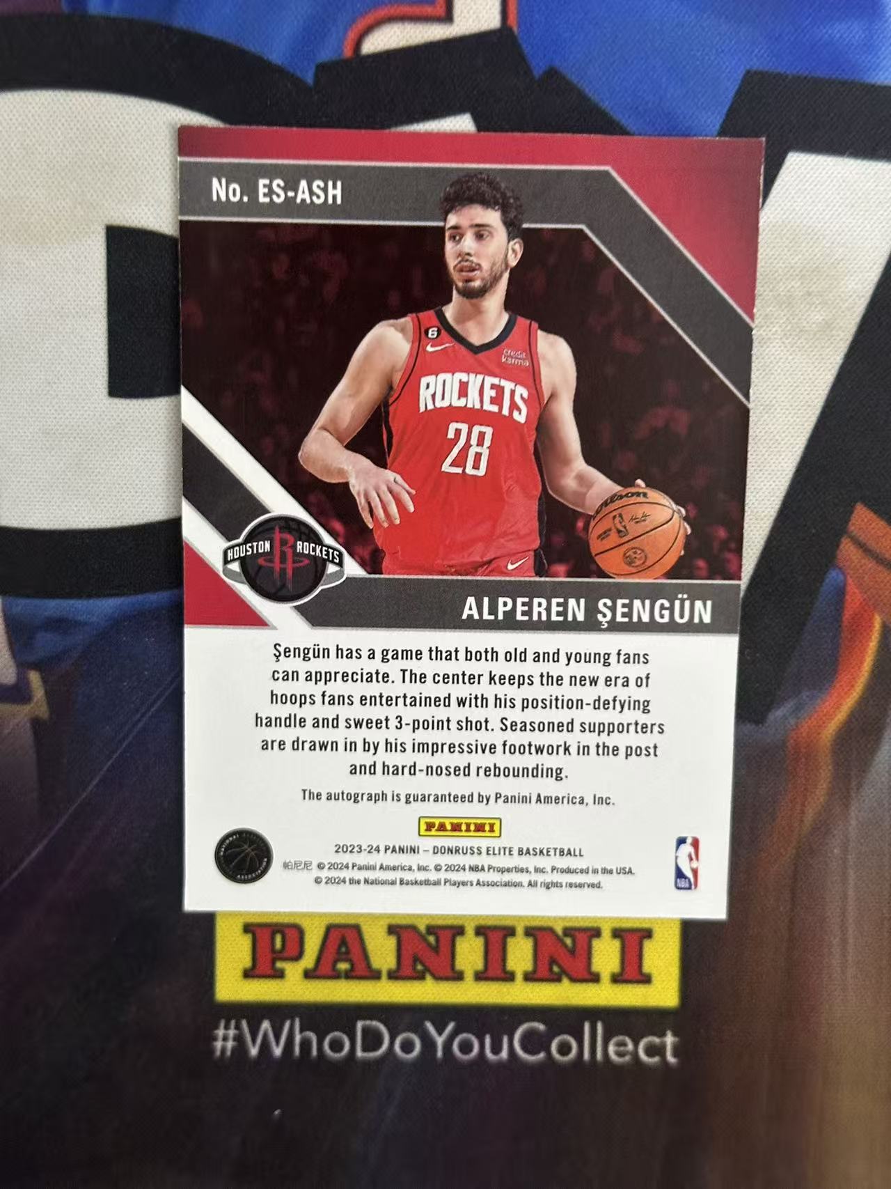 2023-24 Panini Elite Alperen Sengun 【小猪包代卖】25编 蓝折 火箭 申京 小火龙 签字 卡签 低编