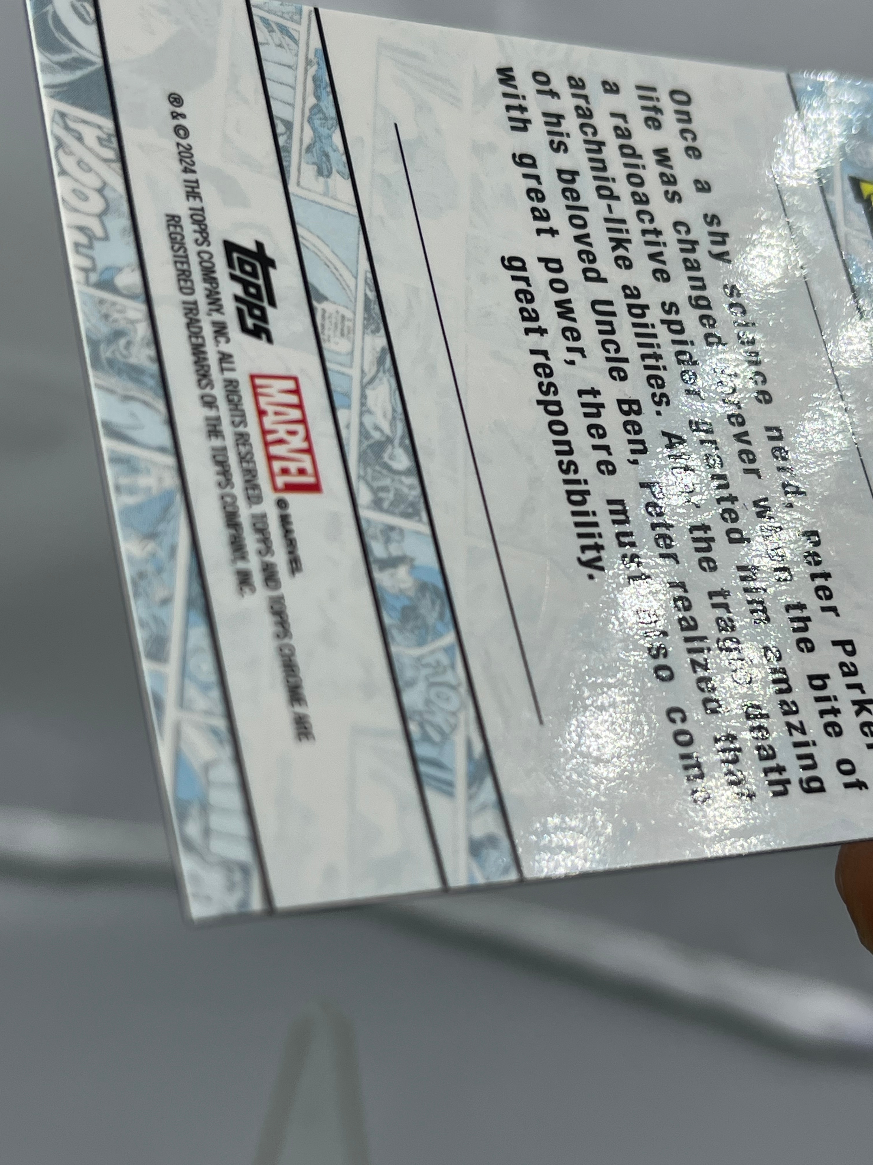 2024 Topps Marvel (MCU) Spider Man 元年漫威TC 蜘蛛侠 彼得 帕克 正BASE 超级英雄 瑕疵如图【暴富 三哥】y197