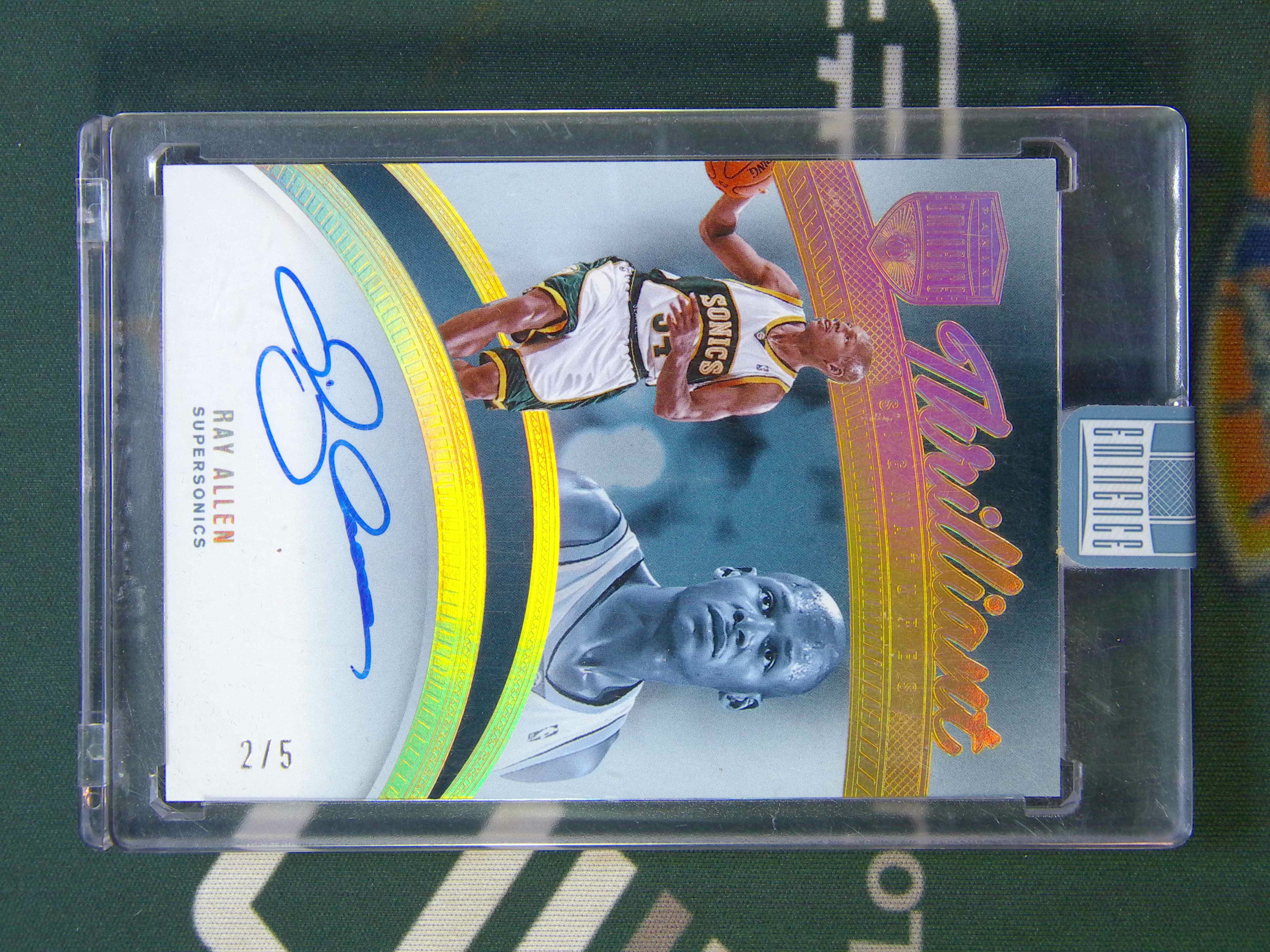 2024-25 Panini Eminence Ray Allen 【LZK PMY11102】大真金 超音速 雷霆 雷阿伦 签字 卡签 /5编 金闪平行 原封砖