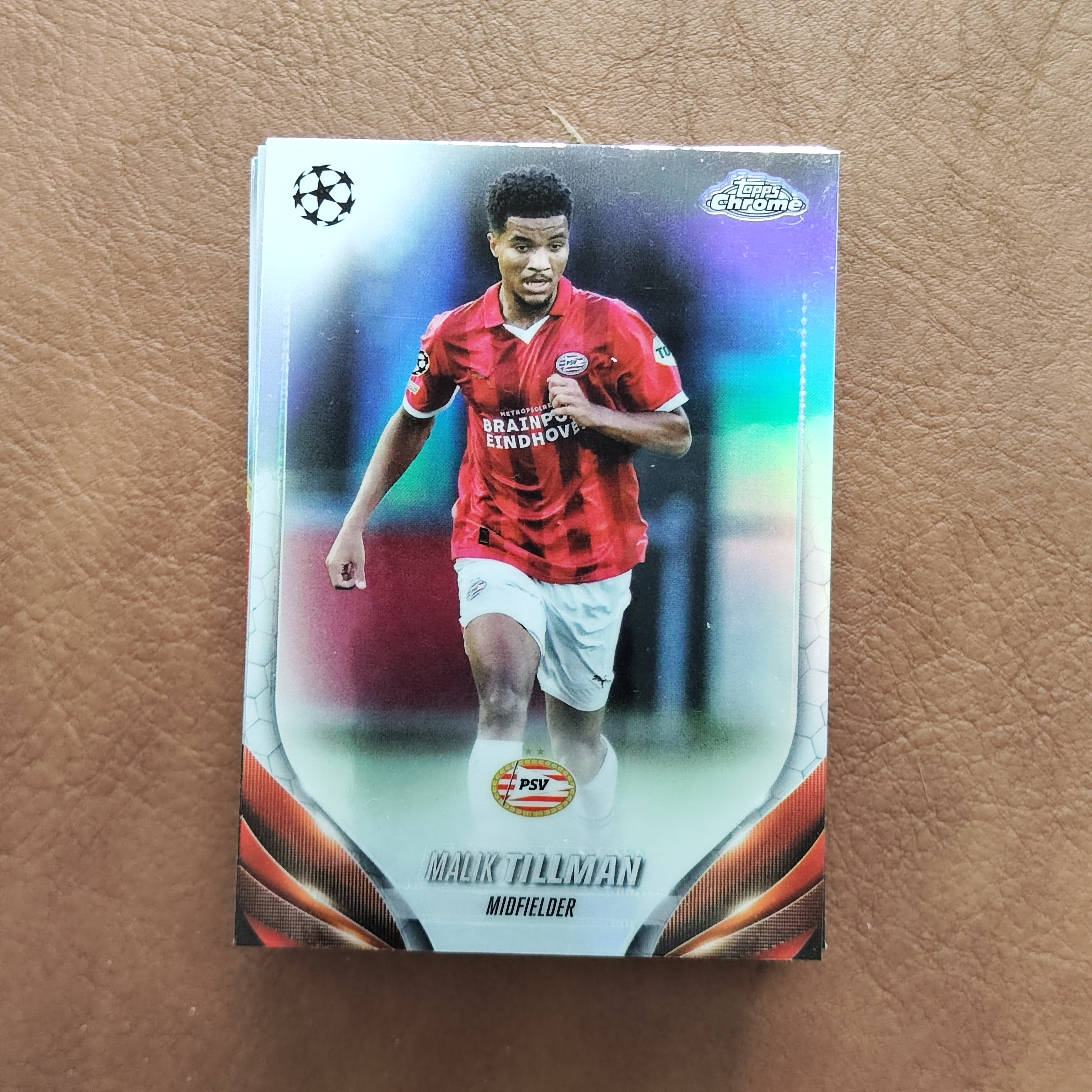 2024 【YM拍卖-代卖/回收】 topps chrome 欧冠TC Malik Tillman 马利克 蒂尔曼 埃因霍温  银折  Y0070
