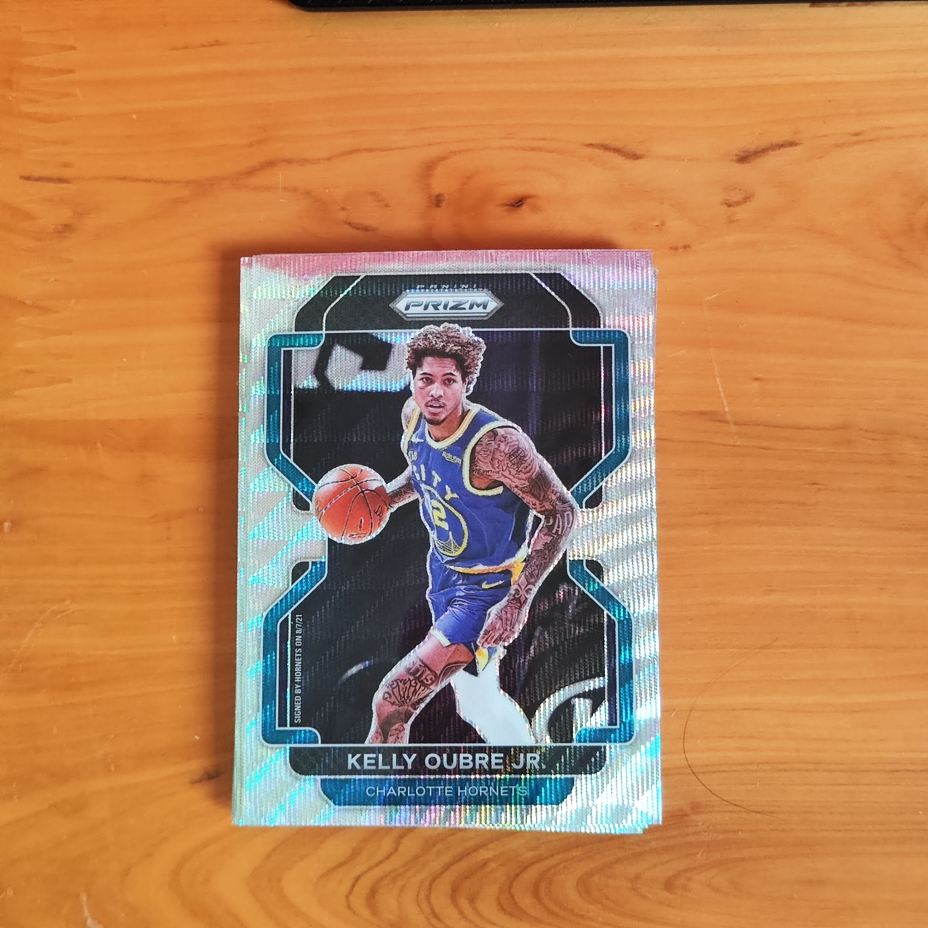 2021-22 Panini Prizm Kelly Oubre Jr.   银波纹折  乌布雷  卡品如图 A09