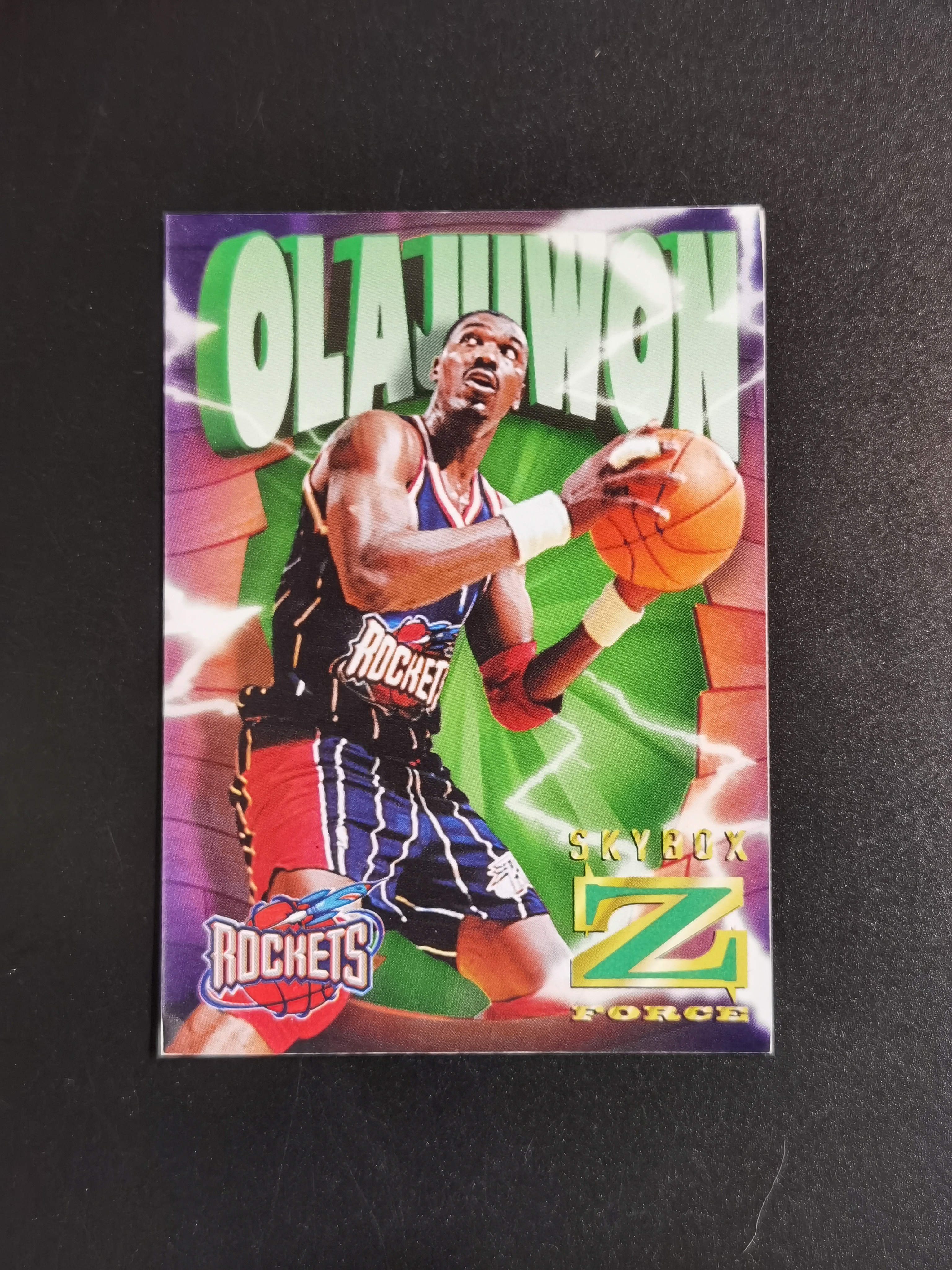 1996 SkyBox NBA Hakeem Olajuwon Zforce 特卡 贴纸 奥拉朱旺 大梦 卡品如图 专收必备