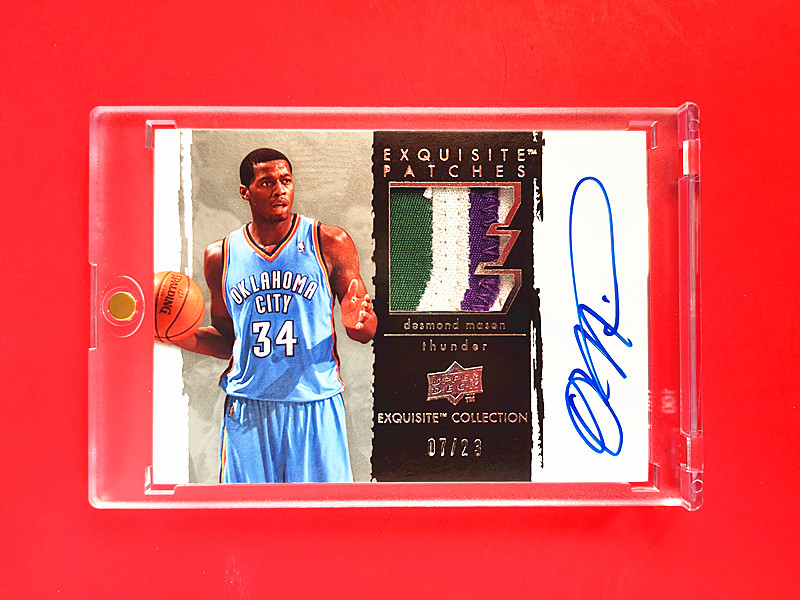 2009-10 UD Exquisite Collection 德斯蒙德·梅森 (( PATCH 卡签 限量23张 末年木合 品好,搏psa10分 史上最好的卡种 )) ebay奇迹 (送砖)