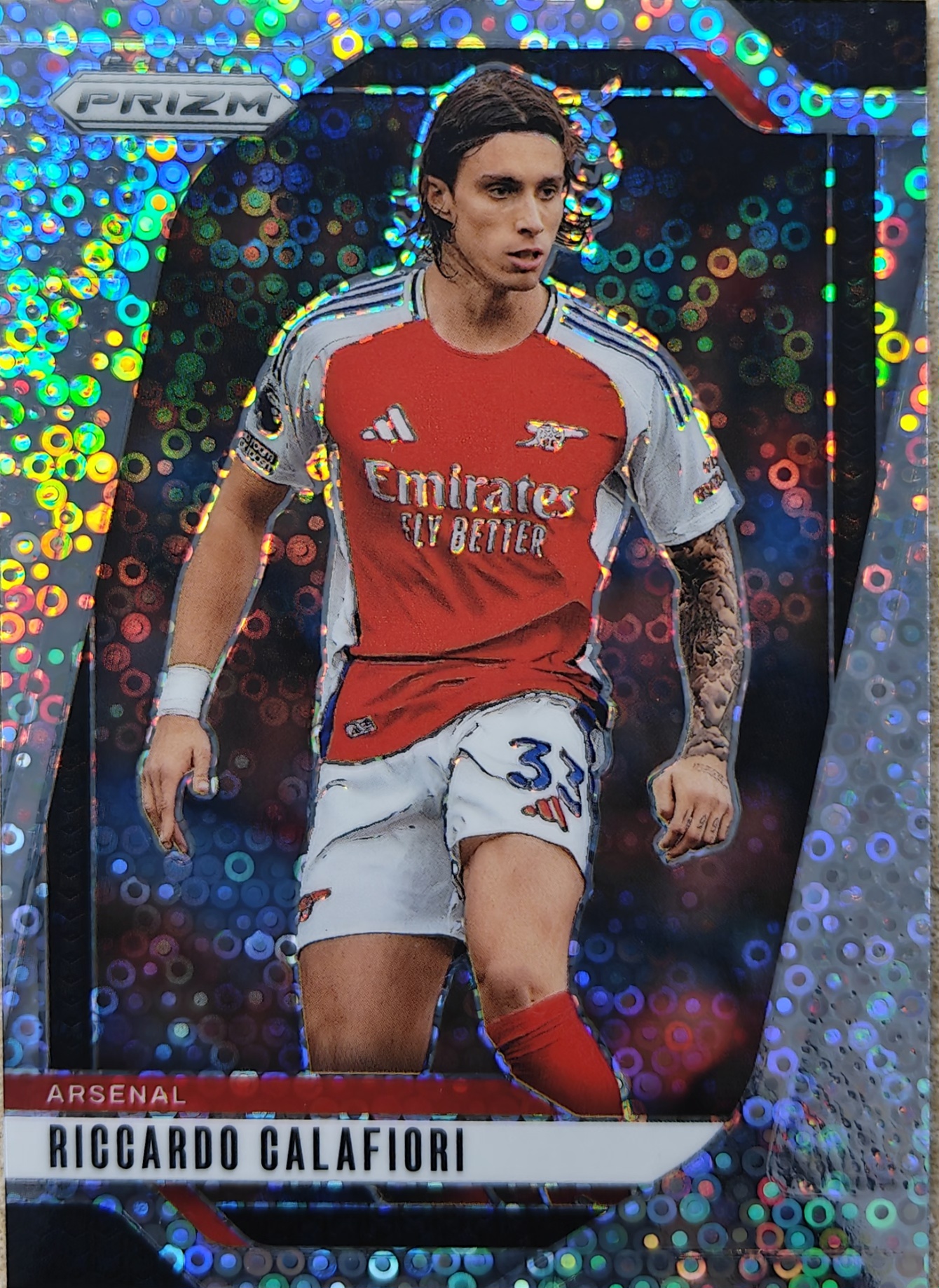 2024-25 Panini prizm Riccardo Calafiori 里卡尔多 卡拉菲奥里 阿森纳 英超PZ 银泡泡折