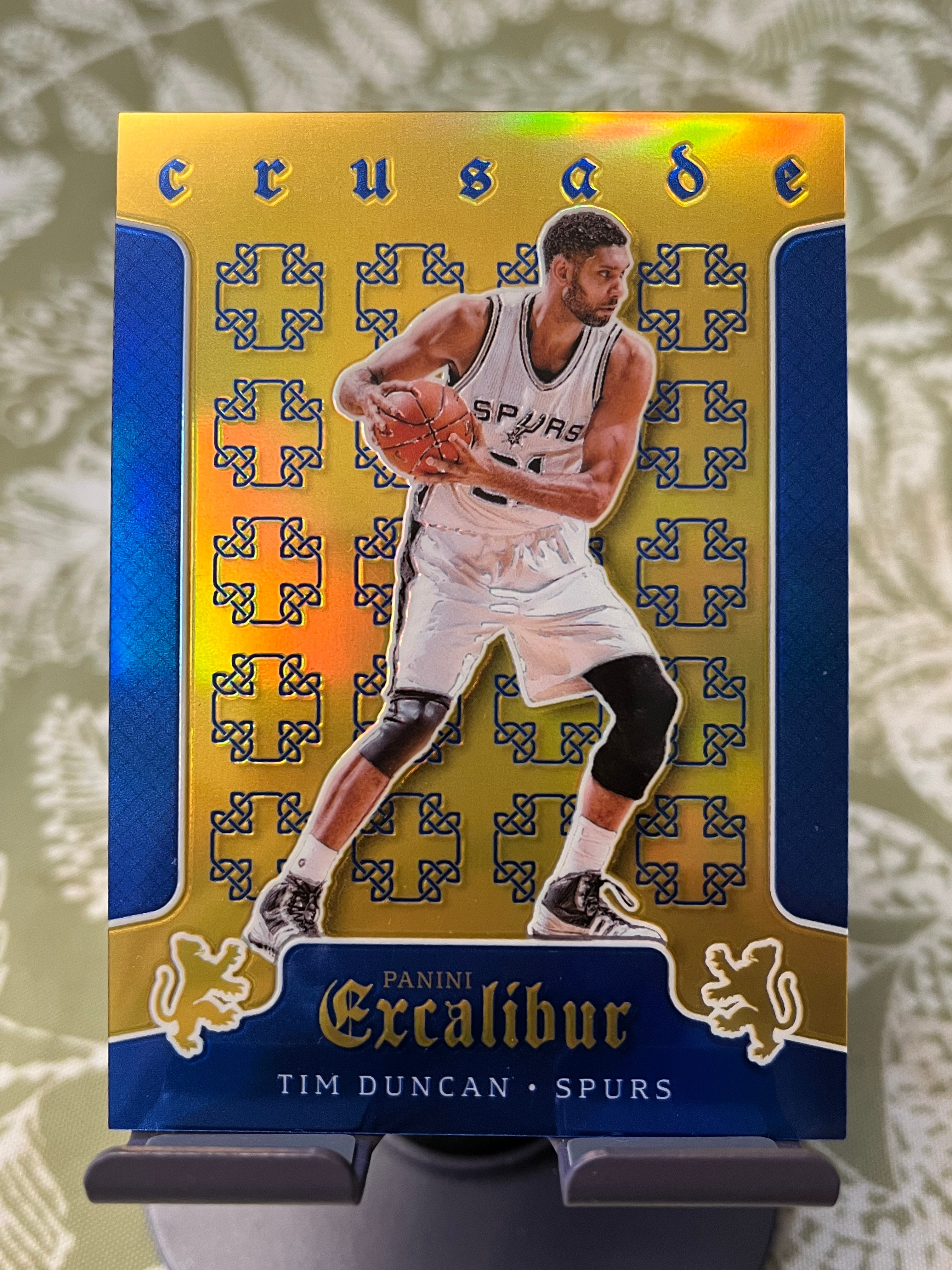 2015-16 Panini Excalibur Tim Duncan 蒂姆 邓肯 石佛 马刺【带编 068/199 折射 银折 CRUSADE 圣剑系列】【边角瑕疵如图 介意勿拍】#1211