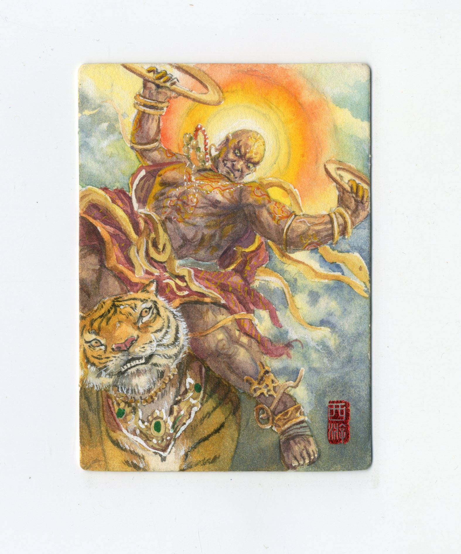 【Jackie杰基拍卖】六目妖工作室 西游系列 手绘卡 1/1 画师:子木(灯塔)