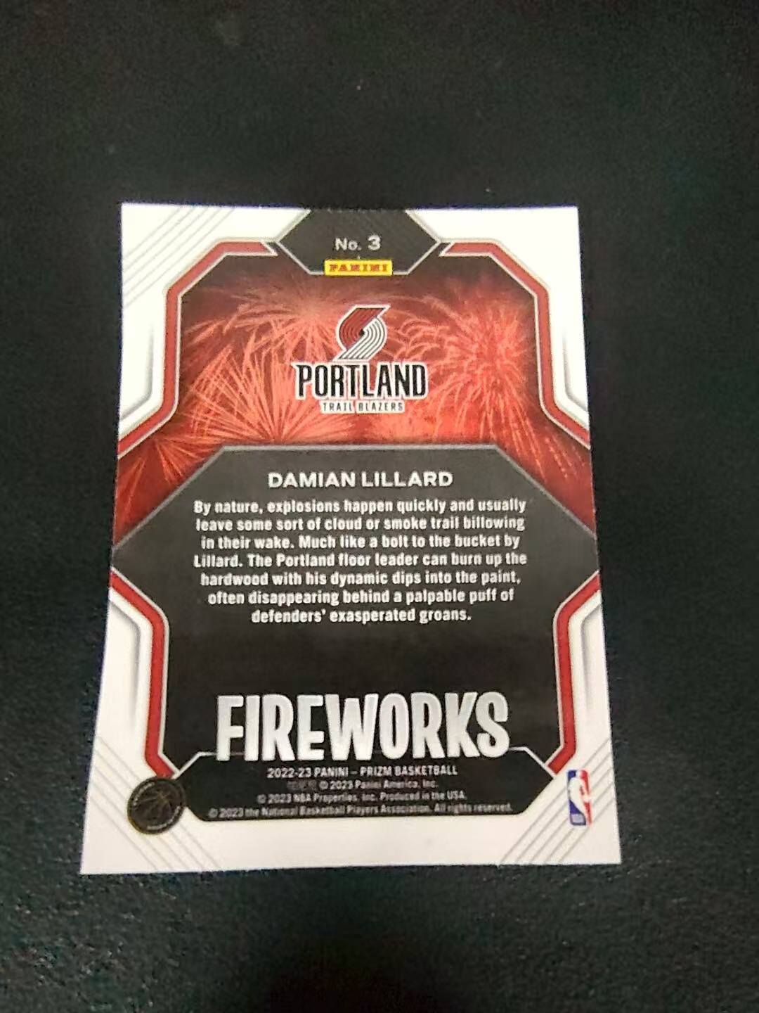 【可合并,不累计】2022-23 Panini Prizm Damian Lillard 达米安 利拉德 开拓者 雄鹿 烟花特卡 PZ 划痕 边角微瑕 介意勿拍 #3