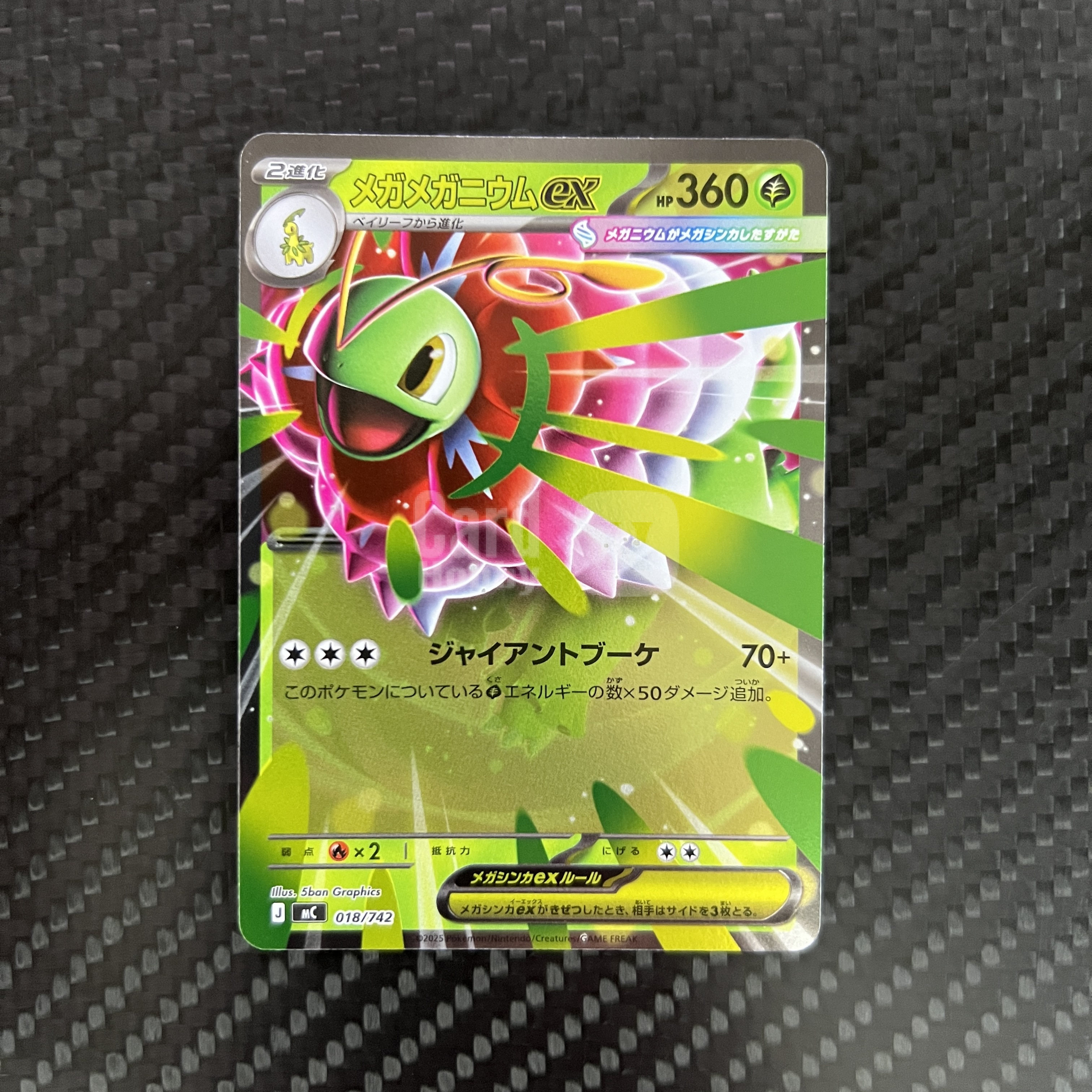 2025 Pokemon TCG MC メガメガニウムex ja 【杰克森拍卖】超级大竺葵ex 018/742 起始牌组100 对战收藏 日版 雕哥