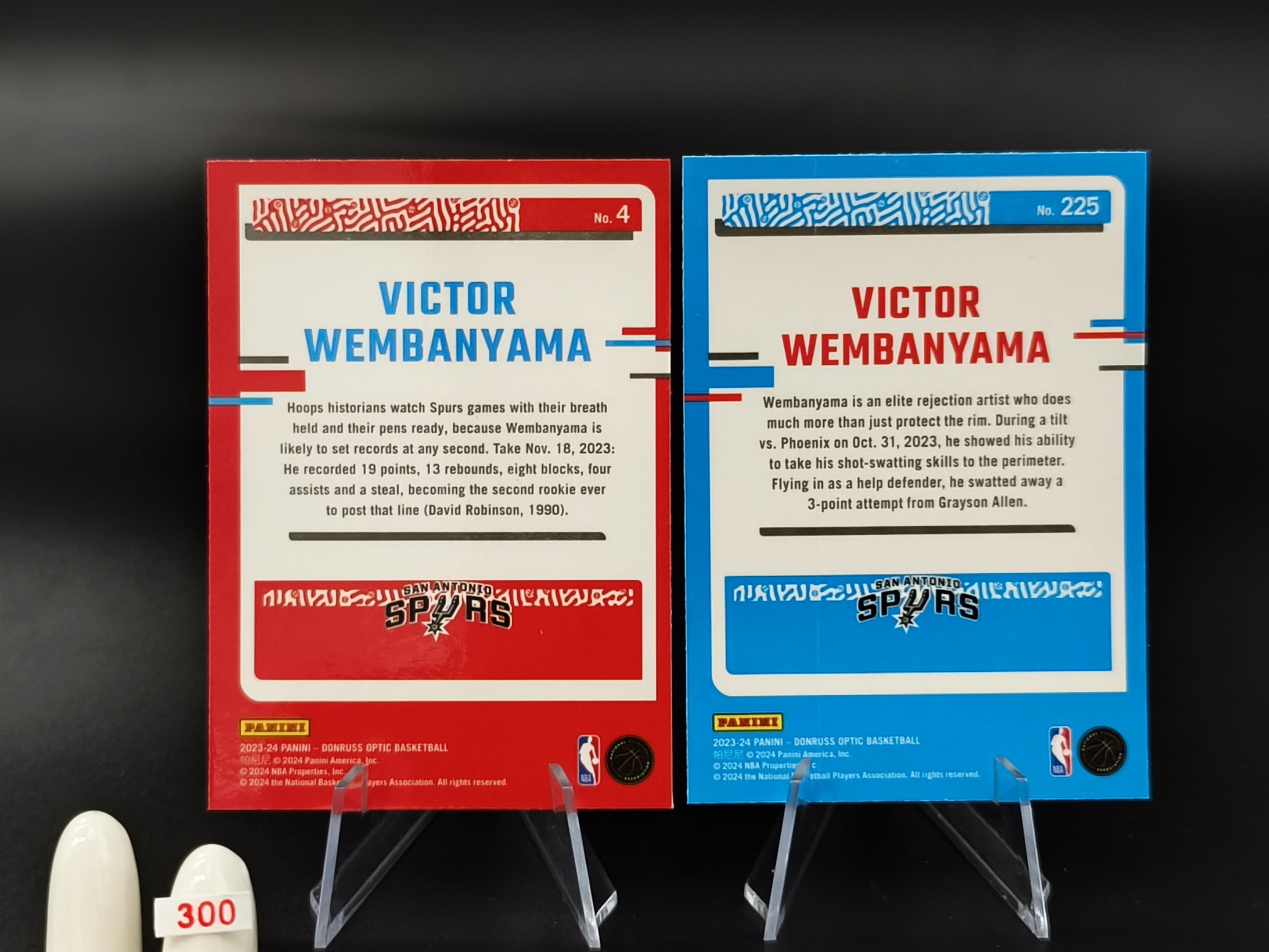 【鹰歌拍卖】文班亚马 Wembanyama 特卡组合|2023-24 Panini Donruss Optic 斑马 马刺 状元秀 RC新秀 全明星 LOT2张 凑套必备 不保卡品 #keep