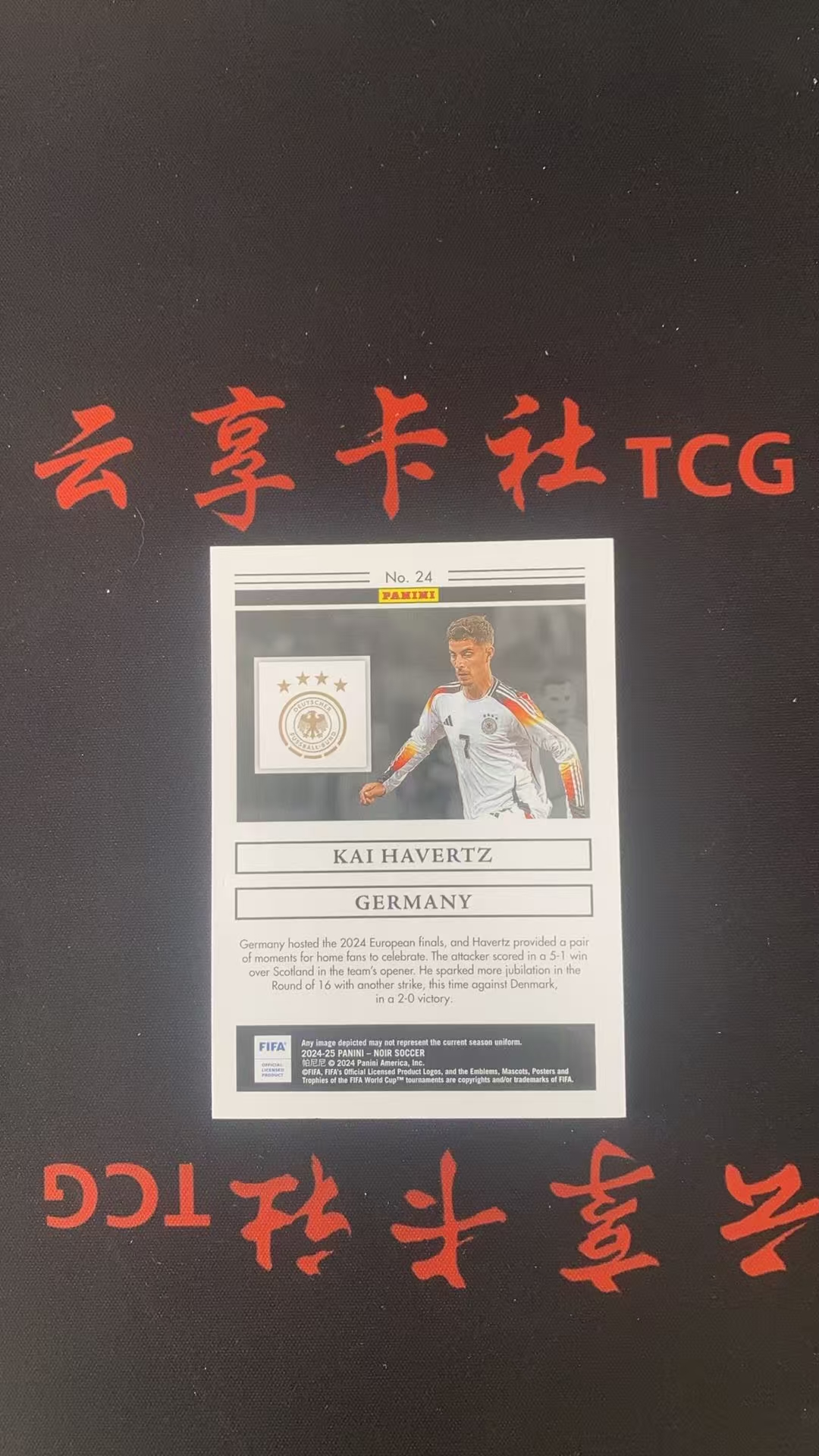 2024-25 Panini Noir 诺尔 KAI HAVERTZ 德国 凯哈弗茨 银折 base 49编 阿森纳 勒沃库森 切尔西