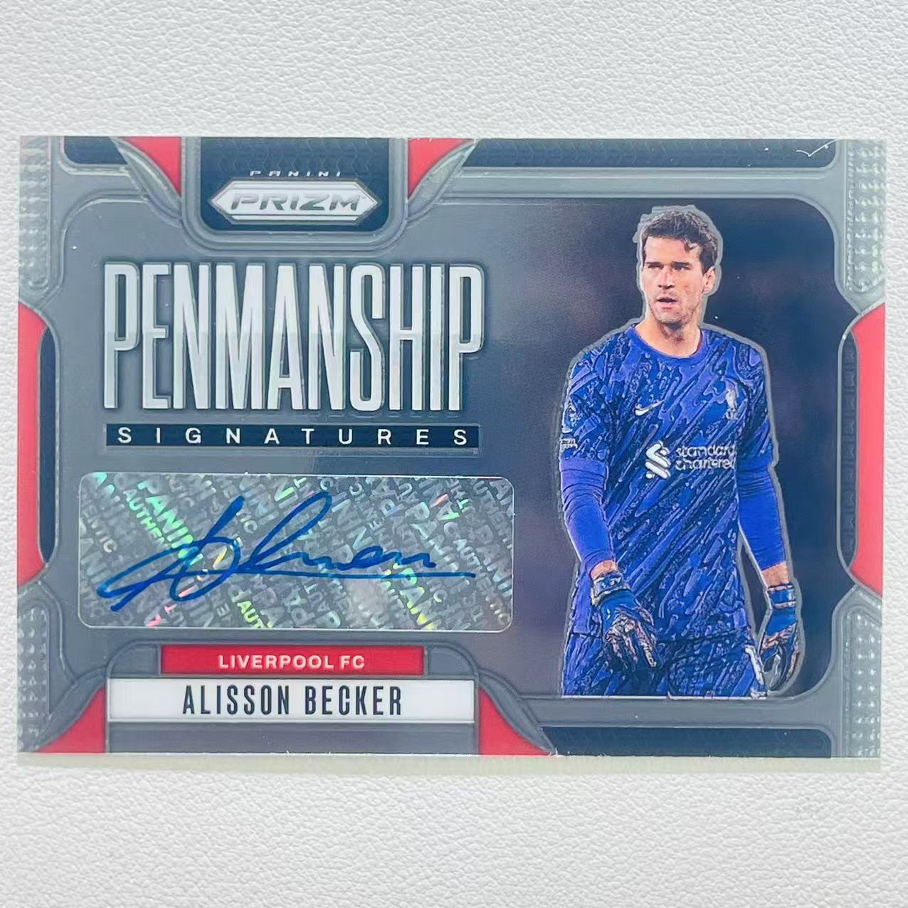 2024-25 Panini Prizm Alisson 英超PZ 巴西 利物浦 阿利森 阿利松 签字 书法签 墨迹完美 维尔茨埃基蒂克伊萨克萨拉赫范戴克麦卡索博格拉文科尔克兹加克波队友 B