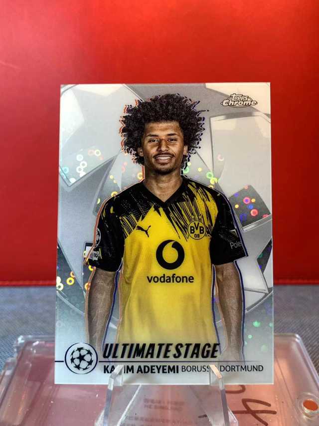 （老末精品代拍)E12 2026 Topps Chrome Karim Adeyemi 阿德耶米 多特蒙德 欧冠TC Ultimate Stage 奥姆斯塔舞台特卡 折射 顺丰寄付