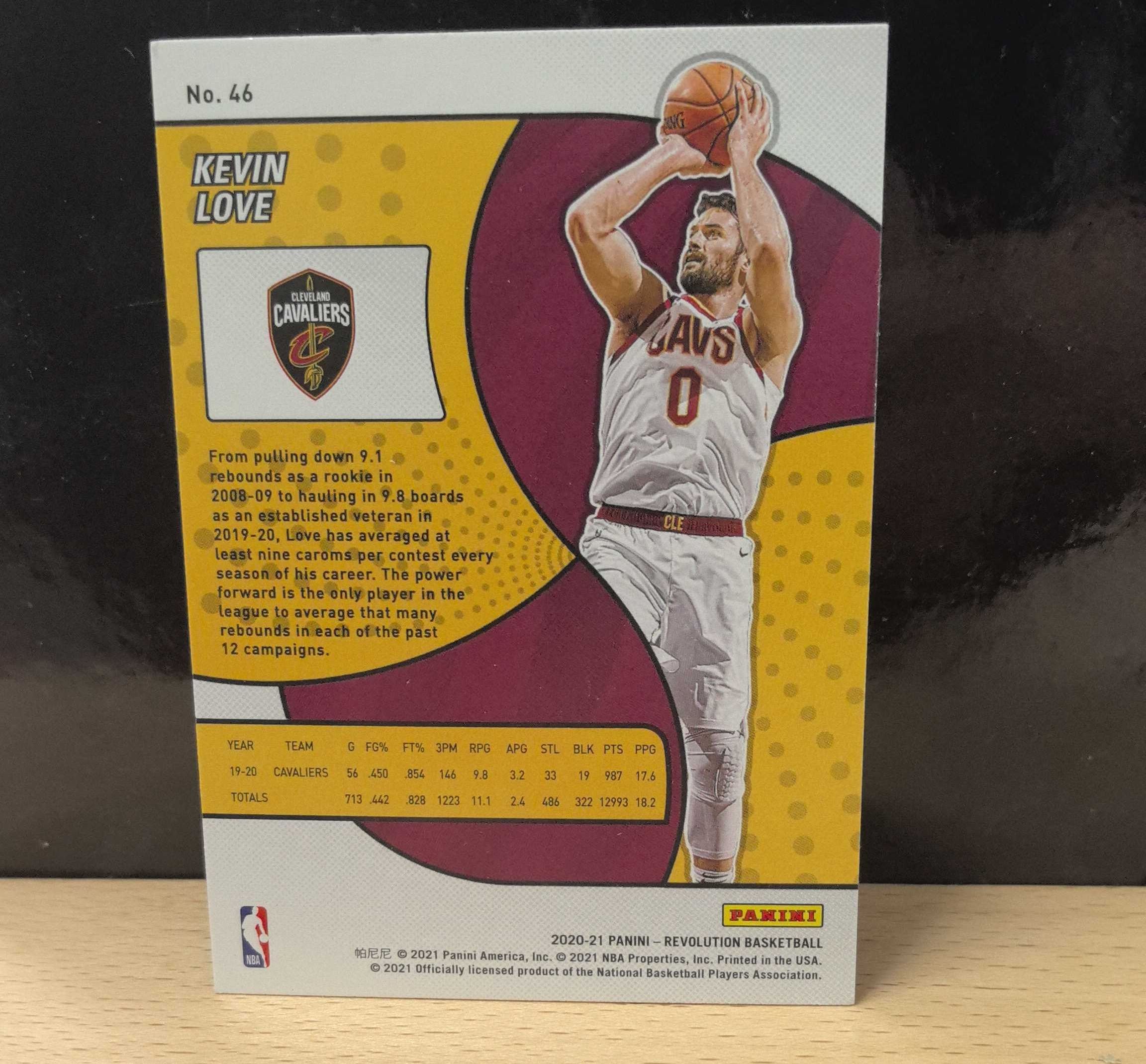 2020-21 Panini Revolution Kevin Love 凯文·乐福,革命折射,先后效力于森林狼、骑士和热火,16年携手詹姆斯和欧文在骑士夺冠,5届全明星,0号球衣在骑士退役。