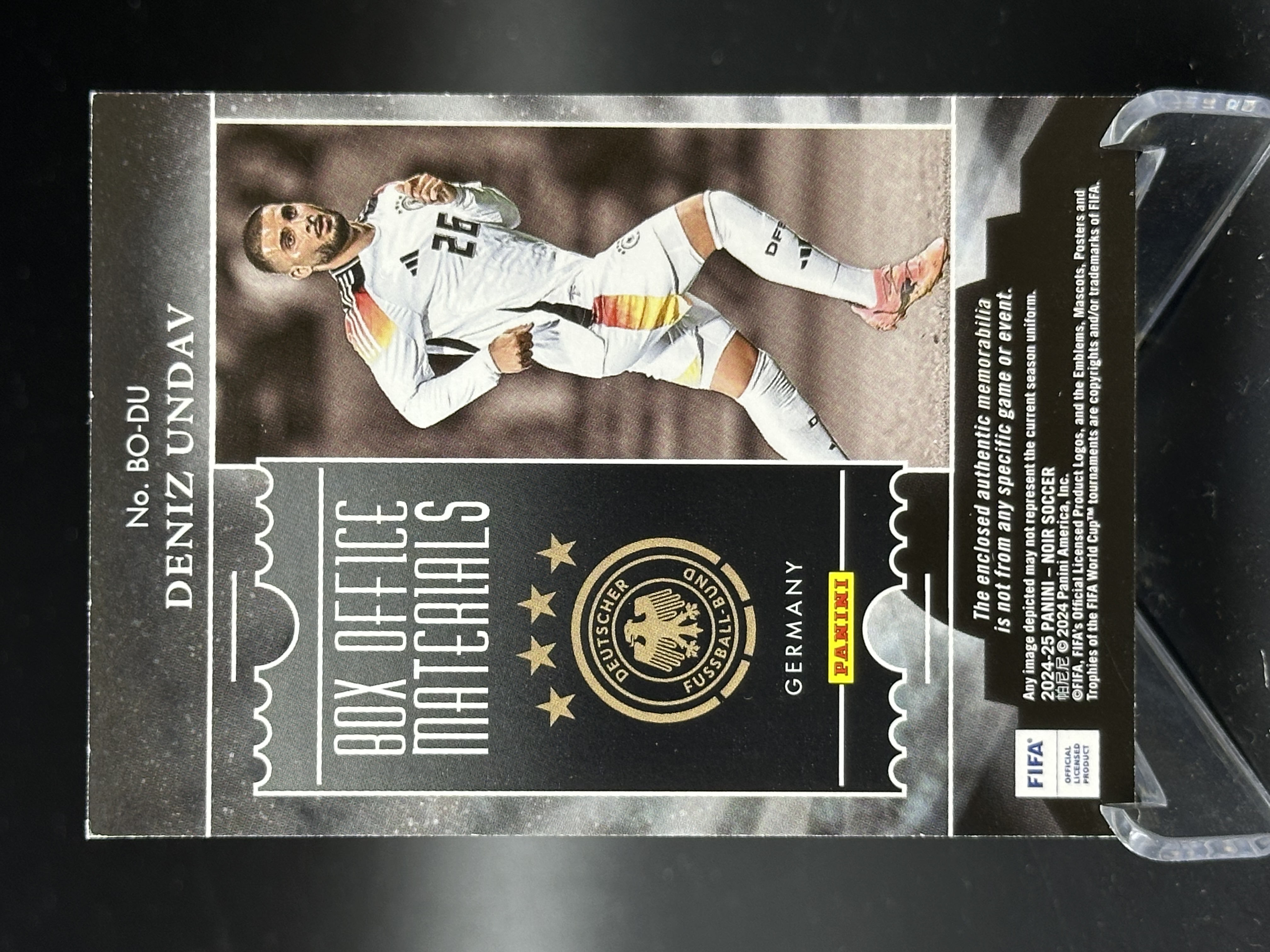 2024-25 Panini Noir undav 【小黄拍卖】诺尔 昂达夫 德国 斯图加特 球衣 patch logo 05/10编「汉堡王」