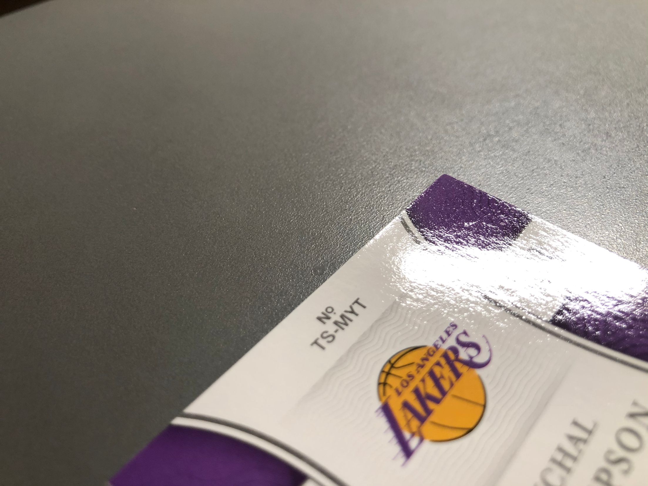 2021-22 Panini National Treasures Mychal Thompson 迈克尔·汤普森 湖人 签字 卡签 Treasured 49编 实卡好看 瑕疵如图 可累计 FT040