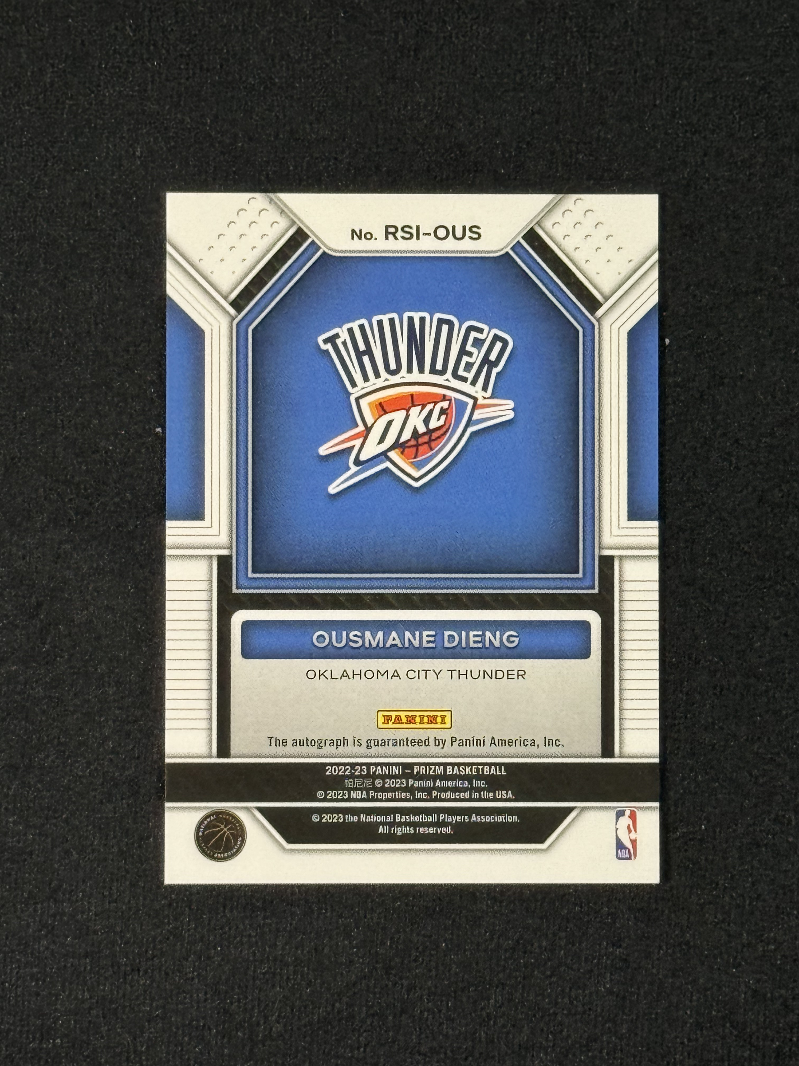 2022-23 Panini Prizm Ousmane Dieng RC 【扎克代卖】Pz 雷霆新秀 乌斯曼 奥斯曼 迪昂 吉昂 实卡好看 瑕疵如图 福盒 猪脚饭